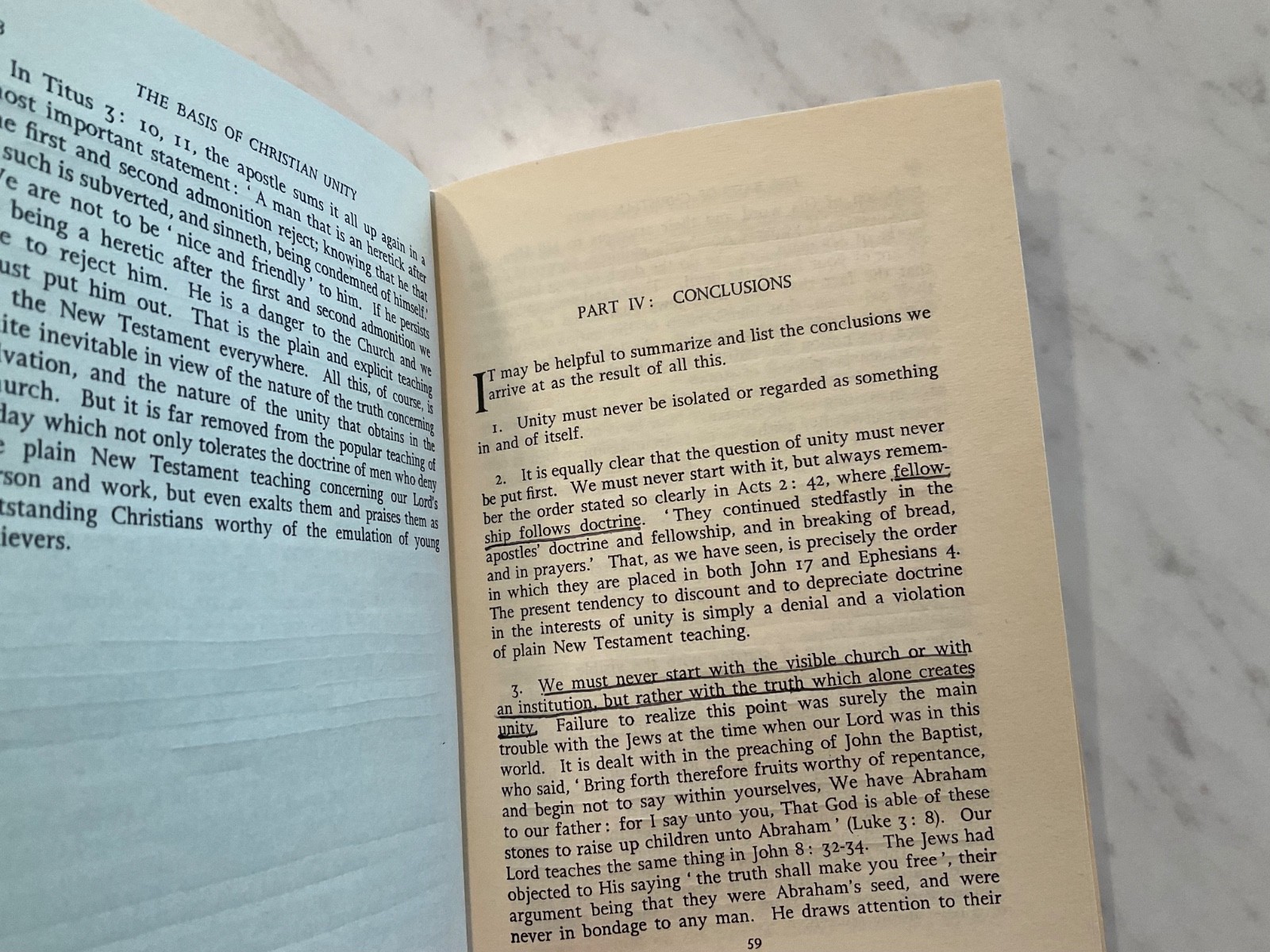 The Basis of Christian Unity 1965 Martyn Lloyd Jones Green Yellow Booklet
