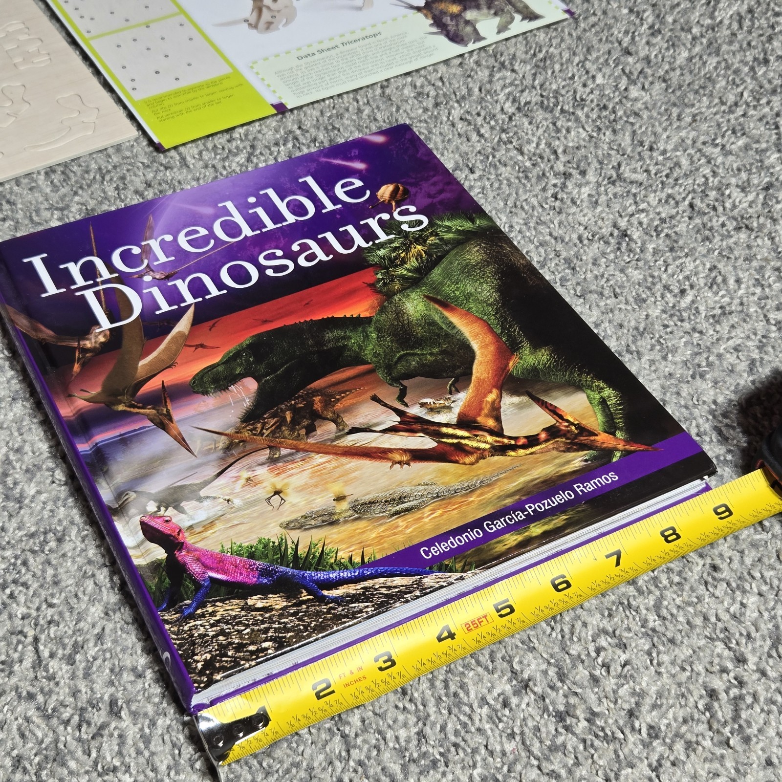 NEW Incredible Dinosaurs Book By Safeliz Educational Includes Cut Outs Reading