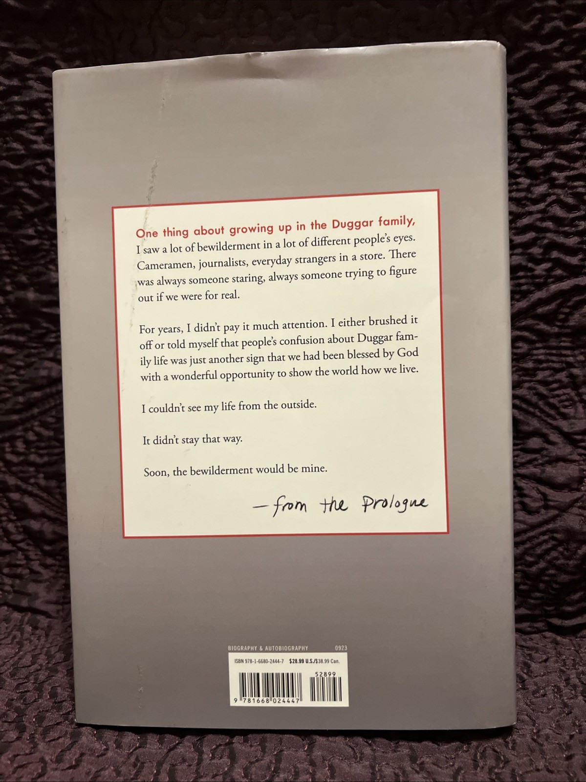 Counting the Cost Hardcover A Memoir By Jill Duggar 2023 Brand New 19 Kids Count