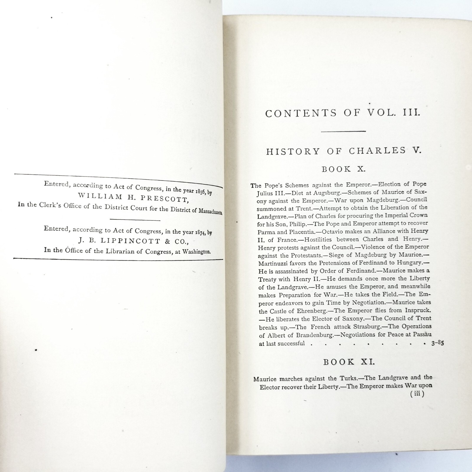 Charles the Fifth by William Robertson Volumes 1 – 3 – 1883 Edition