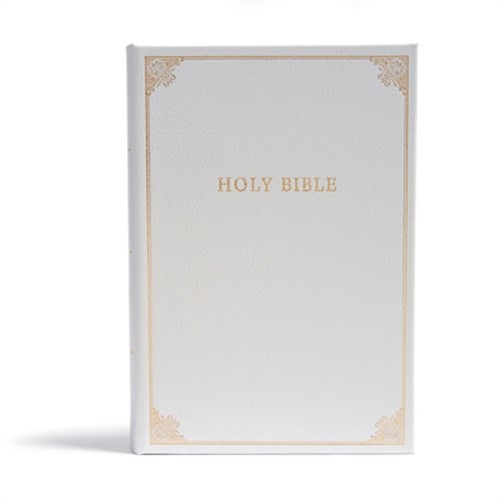 CSB Family Bible, White Bonded Leather Over Board (Leather / Fine Binding)