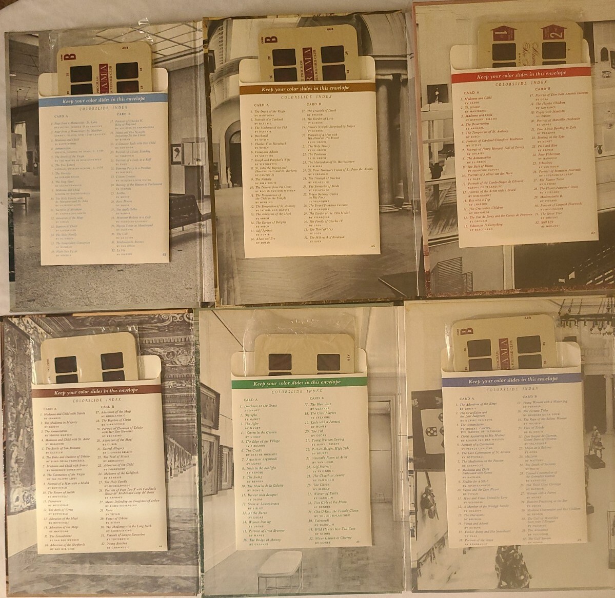 Panorama Colorslide Tour 1960 Books And Record Slides lot of 12 vintage