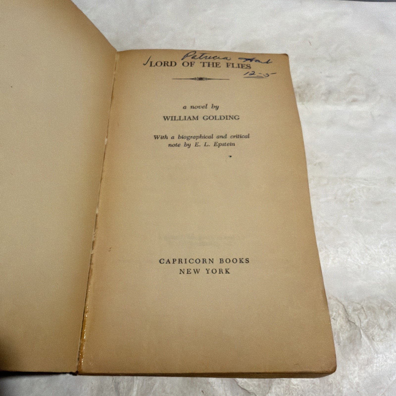 Lord of the Flies by William Golding paperback 1959