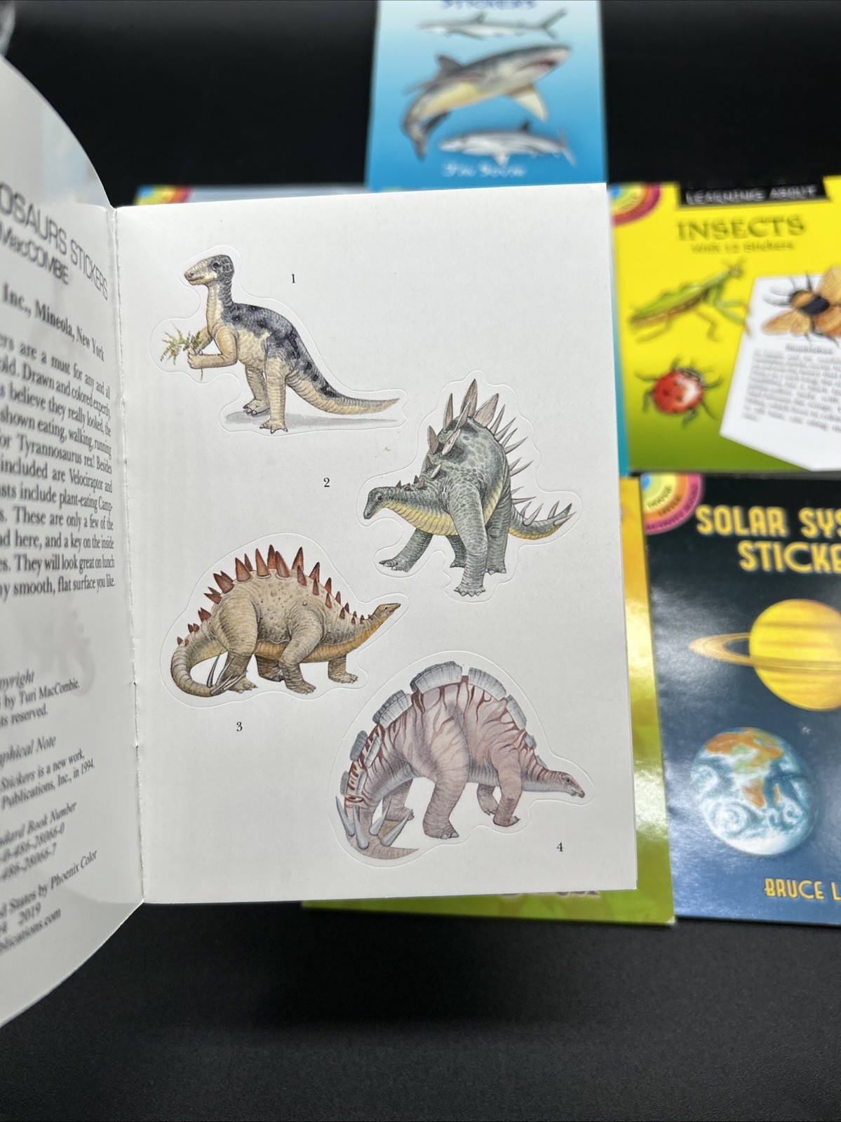 Educational Stickers Lot Dover Little Activity Books Dinosaurs Planets Insects +