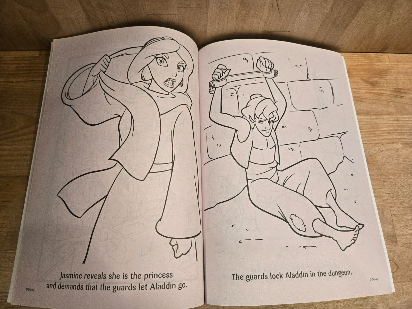 Disney Aladdin Three Wishes Colortivity Coloring Book🆕🆓Ship