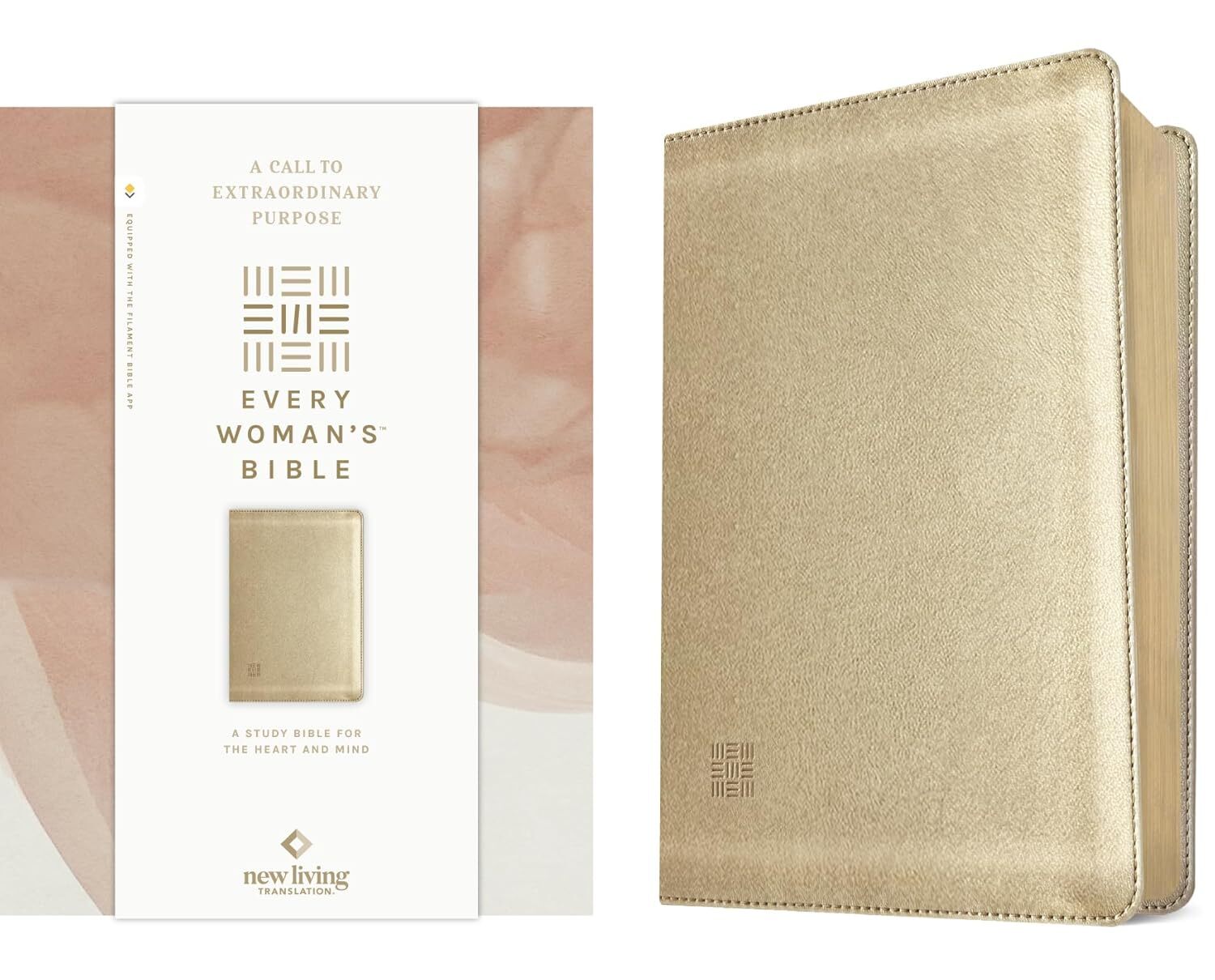 NLT Every Woman’s Bible, Filament Enabled (LeatherLike, Soft Gold, Red Letter) –
