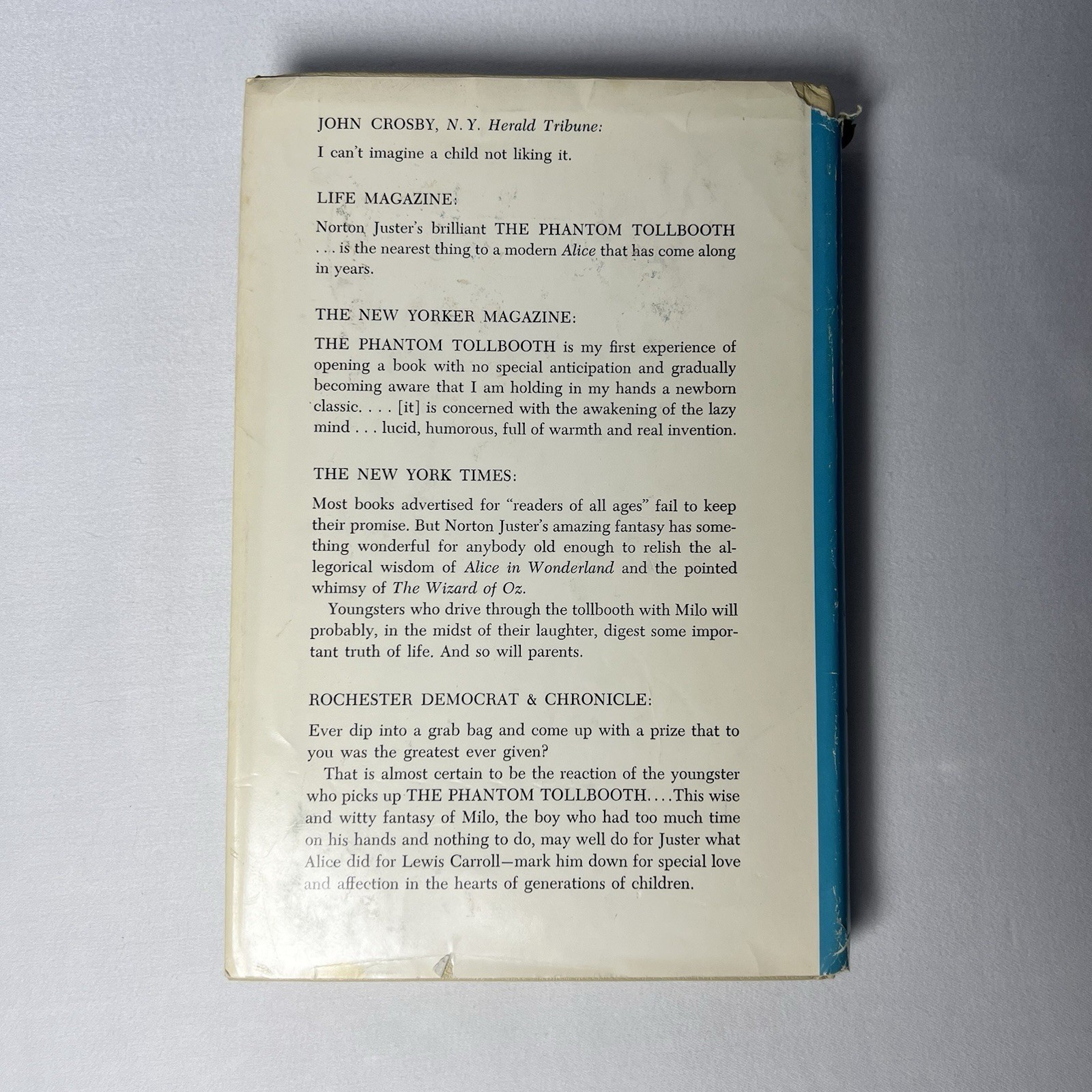 The Phantom Tollbooth by Norton Juster HC Book Club Edition Illus Feiffer 1961