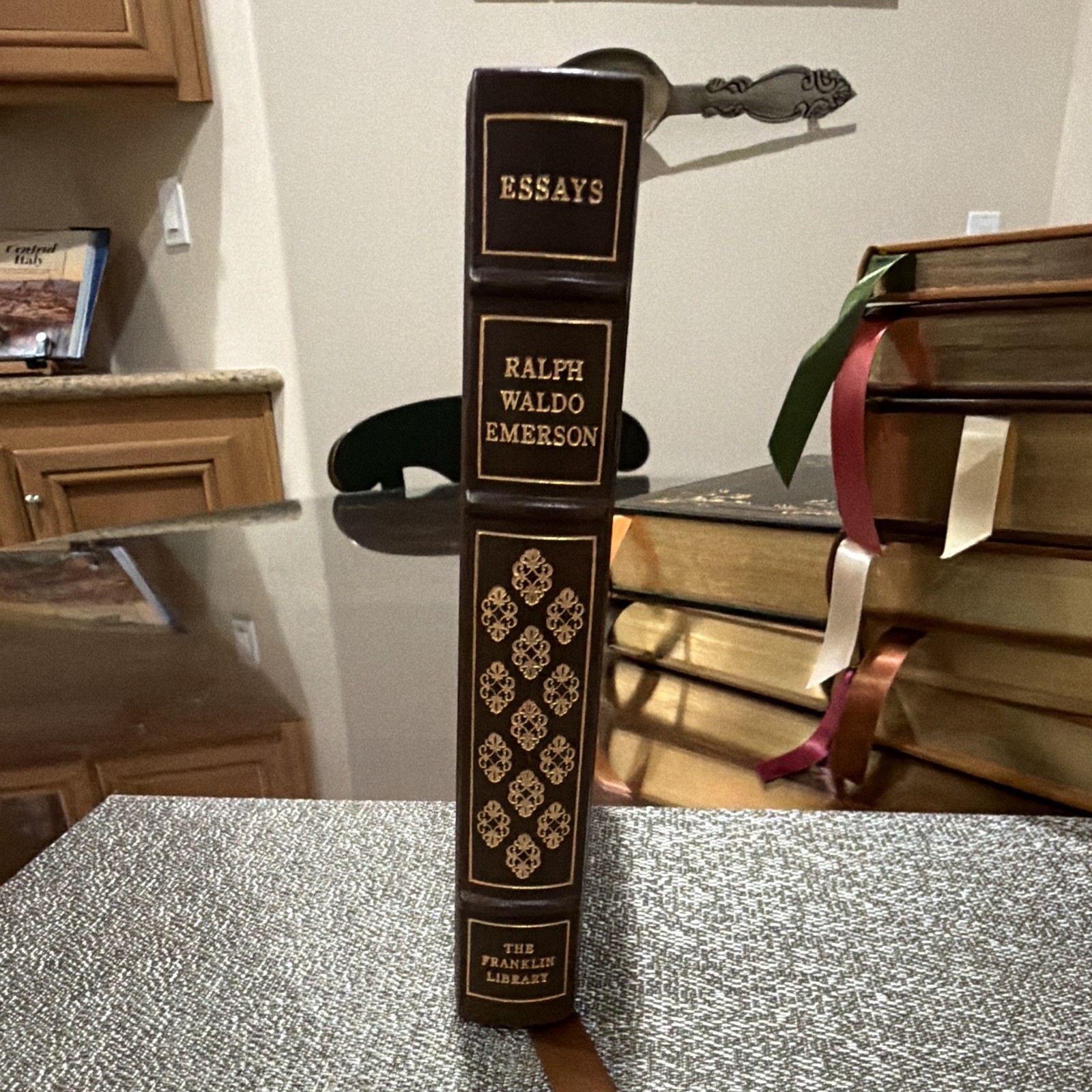 Ralph Waldo Emerson Essays Franklin Library Leather Bound Hardcover Essays