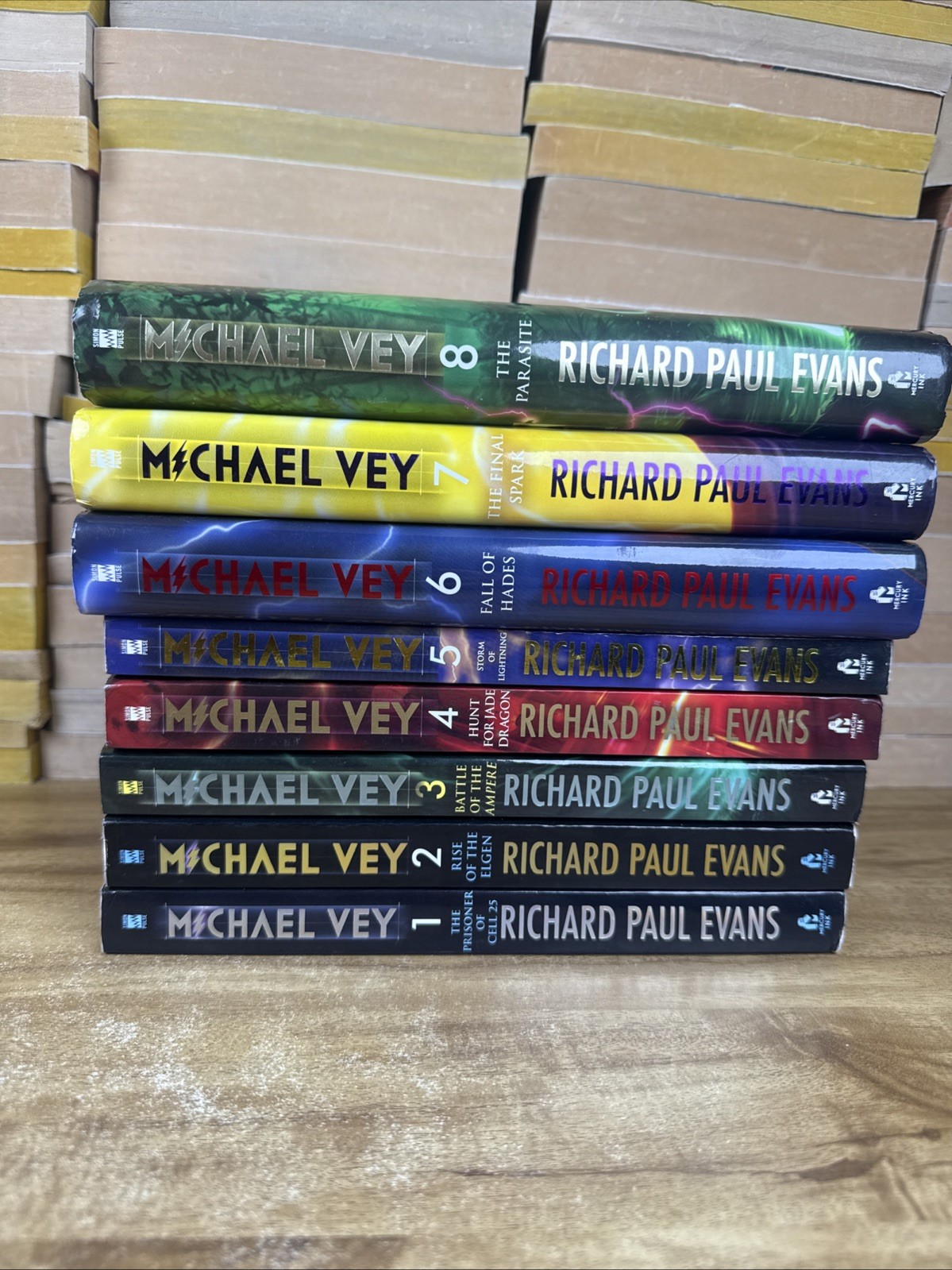 Michael Vey/Richard Paul Evans Book Lot : #1-8 Hardcover Paperback Mix
