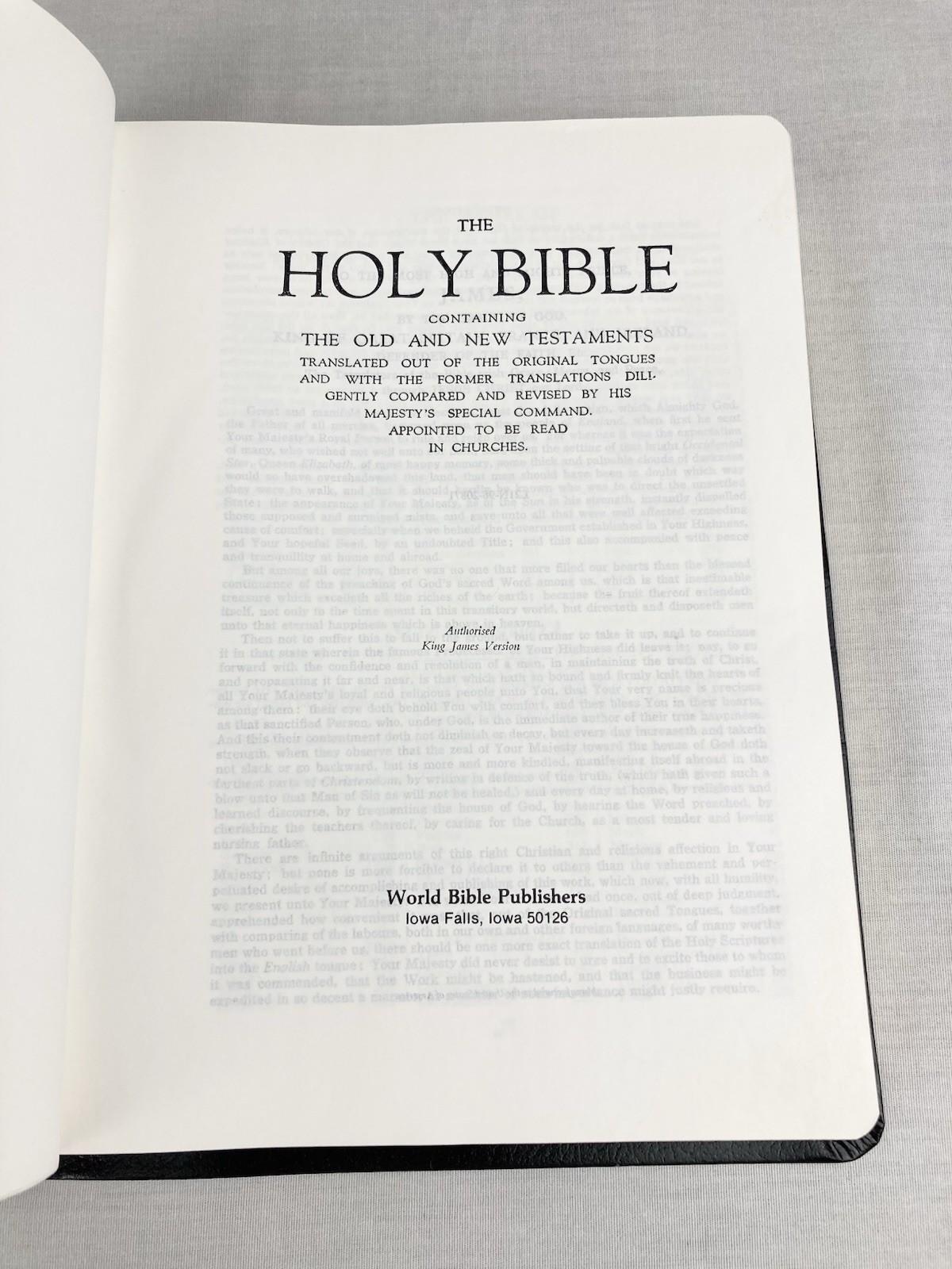 WORLD PUBLISHERS LOOSE LEAF KJV HOLY BIBLE CENTER COLUMN BONDED LEATHER RARE HTF