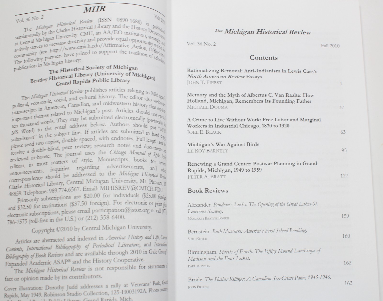 The Michigan Historical Review Lot of 7 Paperback Books 2010-2018