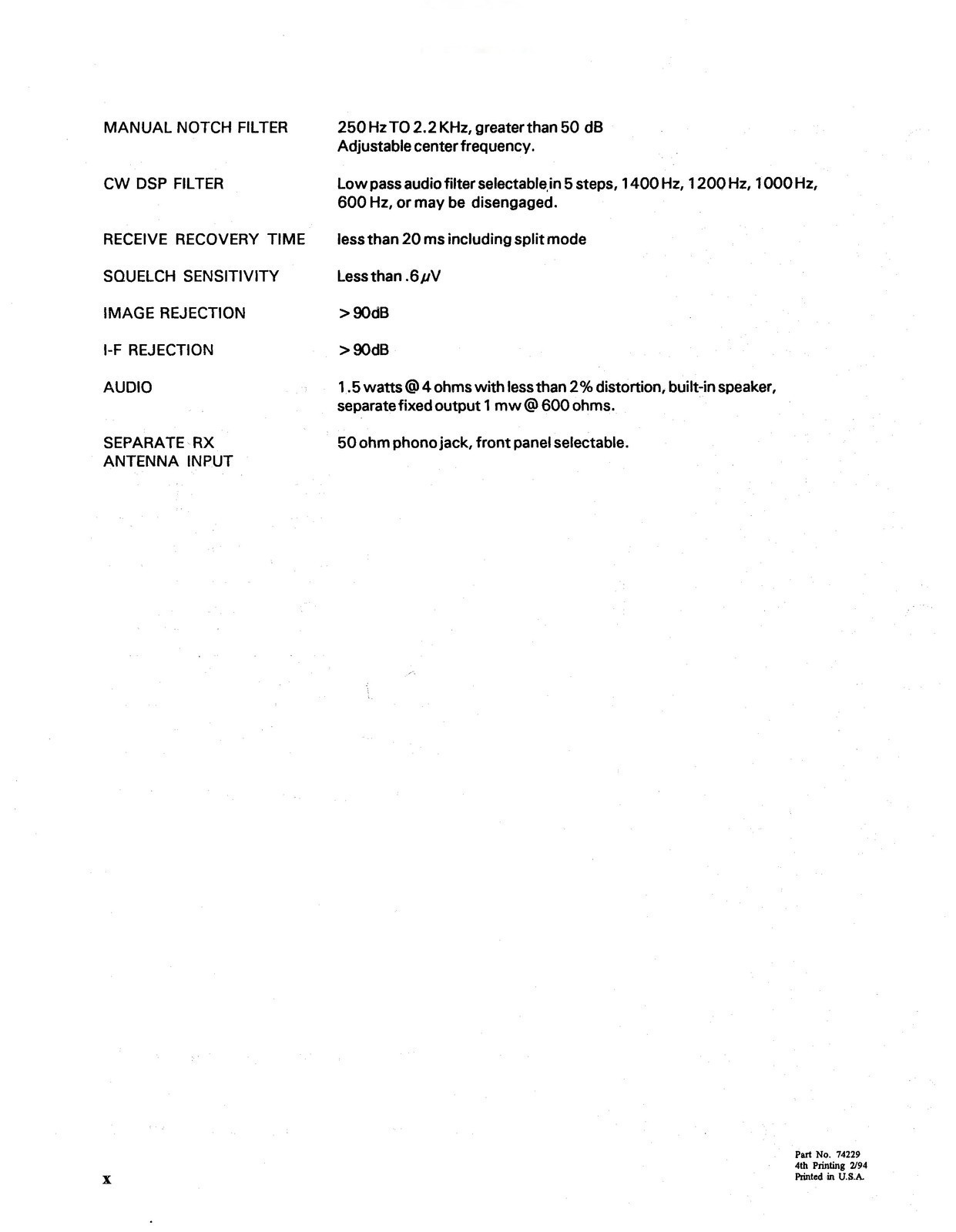 TEN TEC Omni 6 Model 563 HF Transceiver Operators Manual , FOLDOUTS