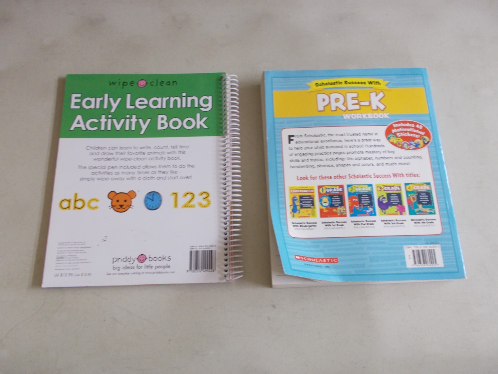 18 PRESCHOOL WORKBOOK KINDERGARTEN EARLY LEARNING SOME PAGES ARE WORKED