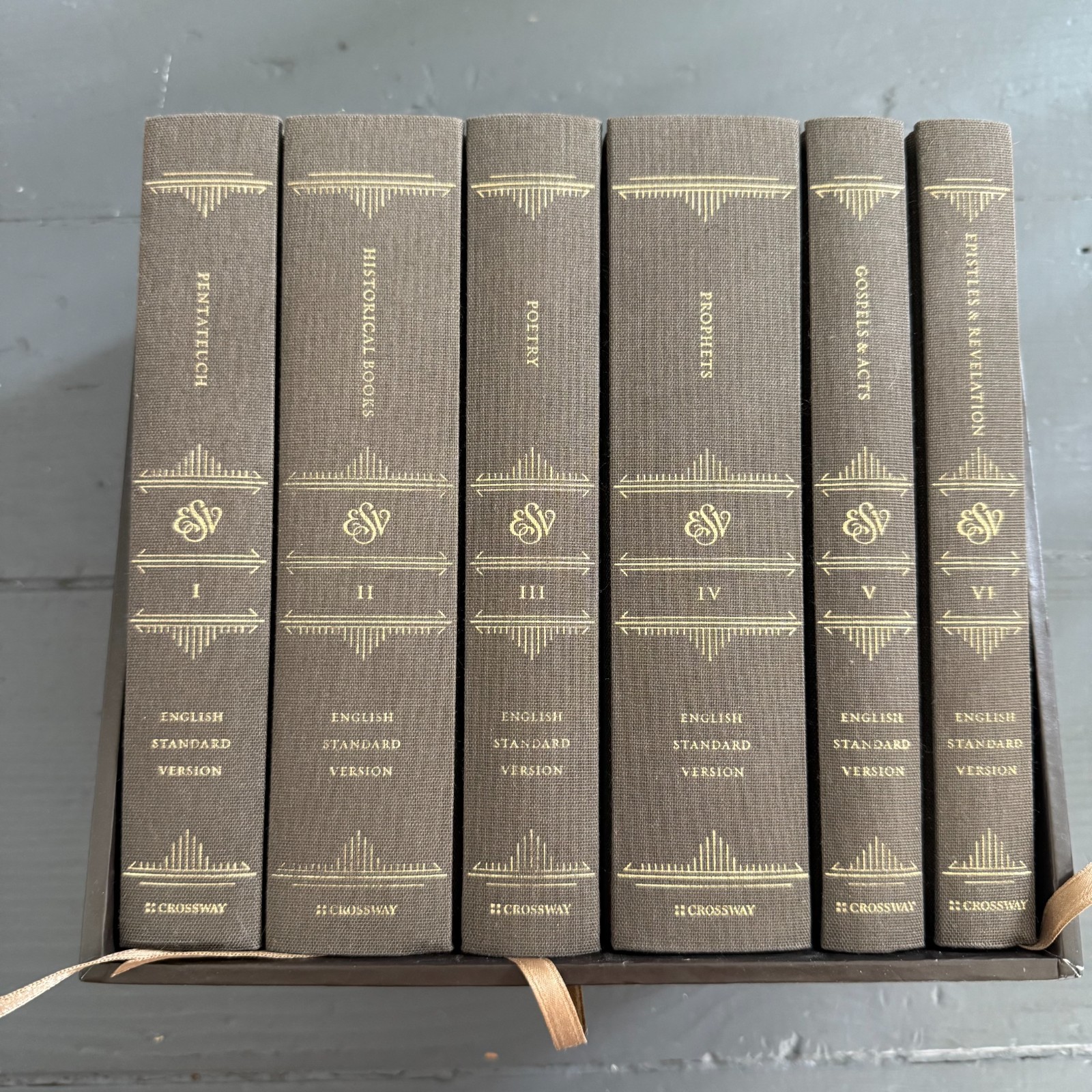 ESV Reader’s Bible 6-Volume Set English Standard Version Hardcover Case Crossway