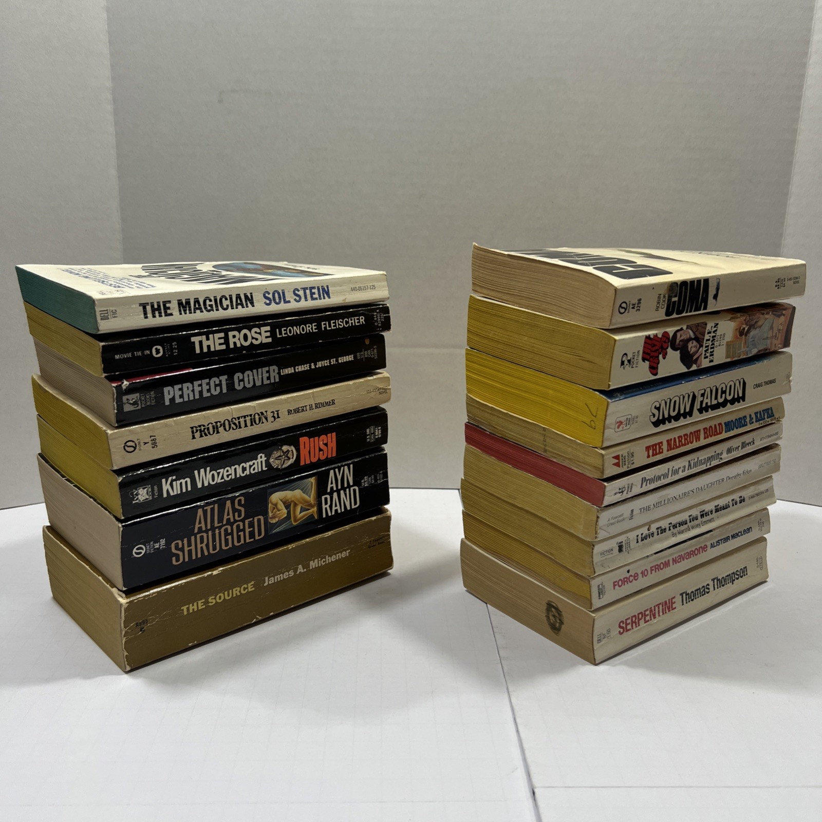 Lot of 16 Mixed Vintage Fiction Mystery Fantasy Crime Books Various Authors PB