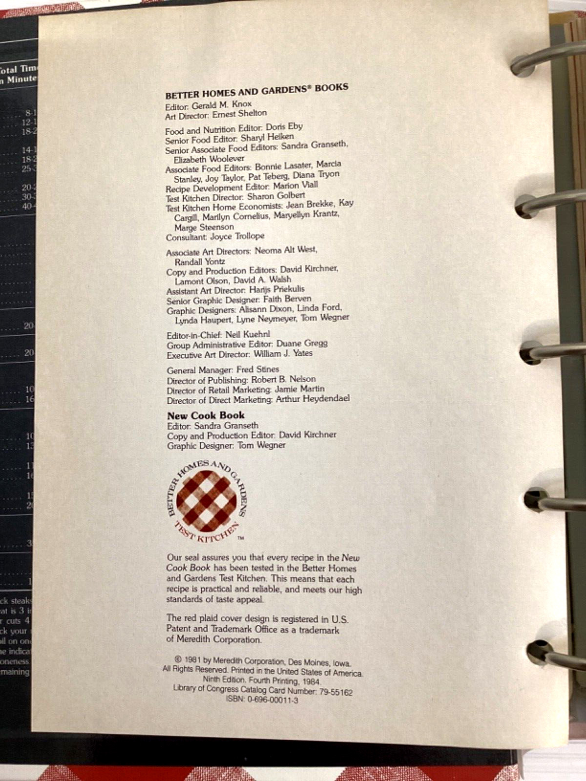 Better Homes and Gardens 1984 Ring bound 466 pages