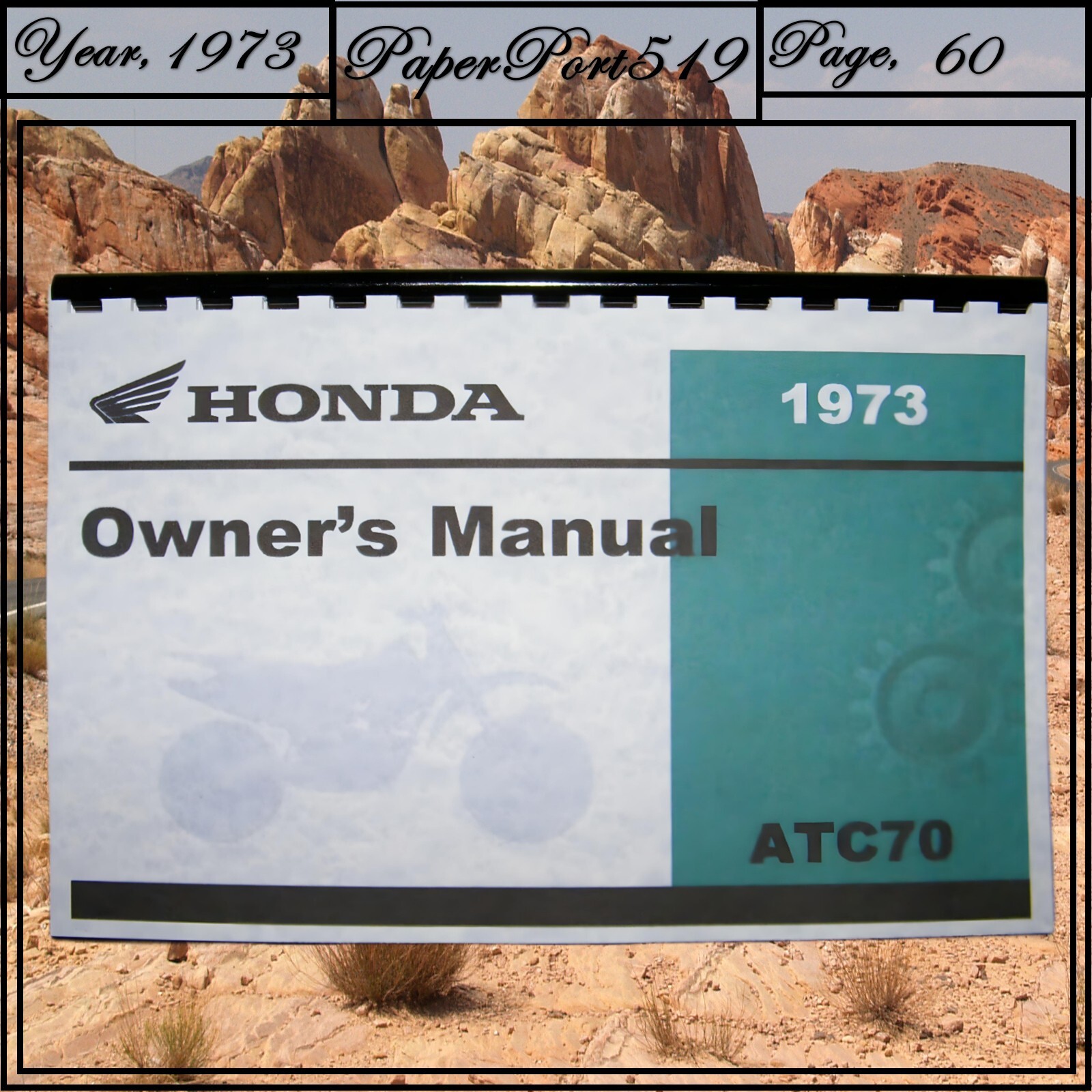 1973 Honda ATC70 Owner’s Manual 60 Pages