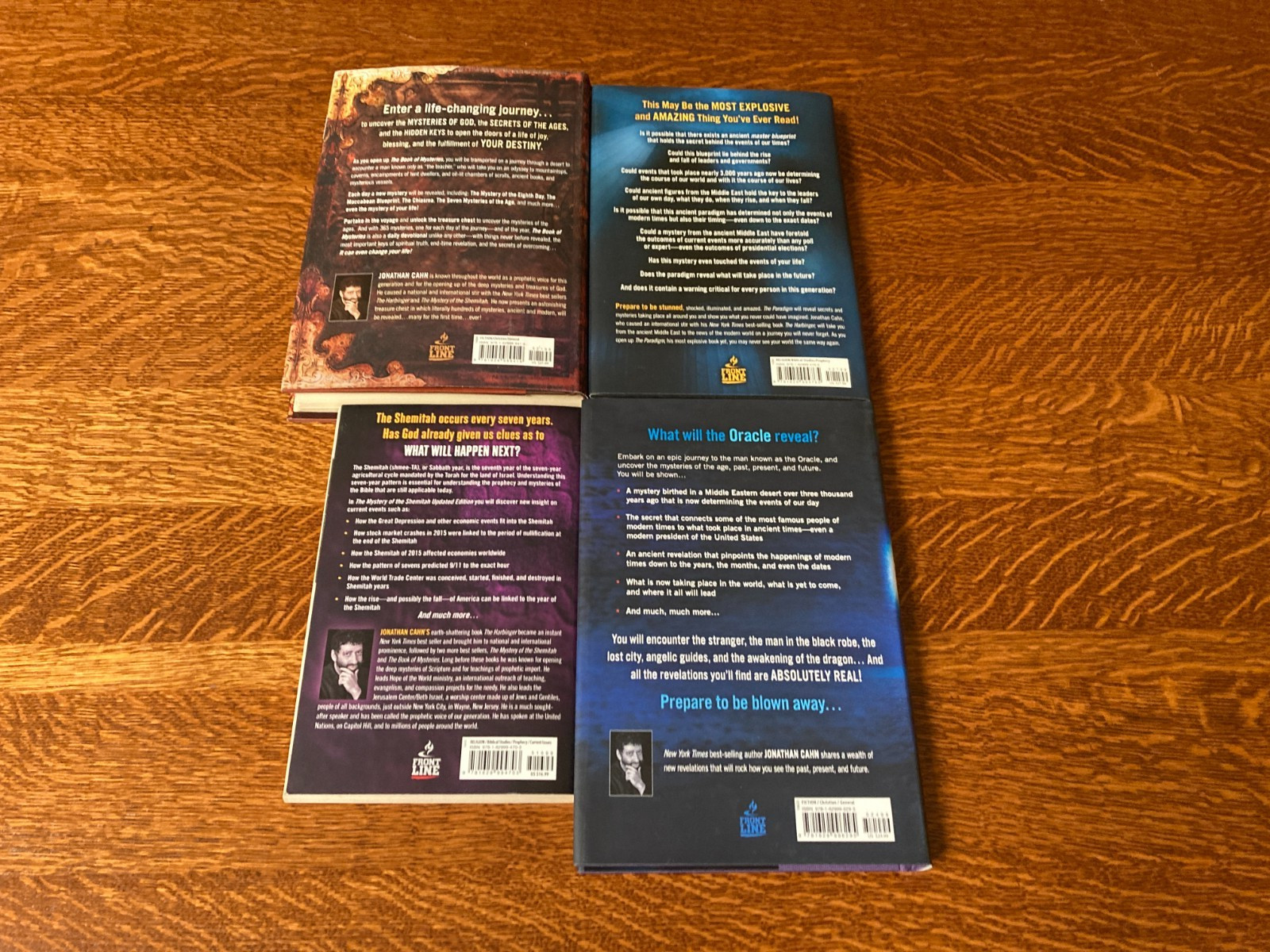 Jonathan Cahn Books X 4 Paradigm, Oracle, Book Of Mysteries, Mystery Of Shemitah