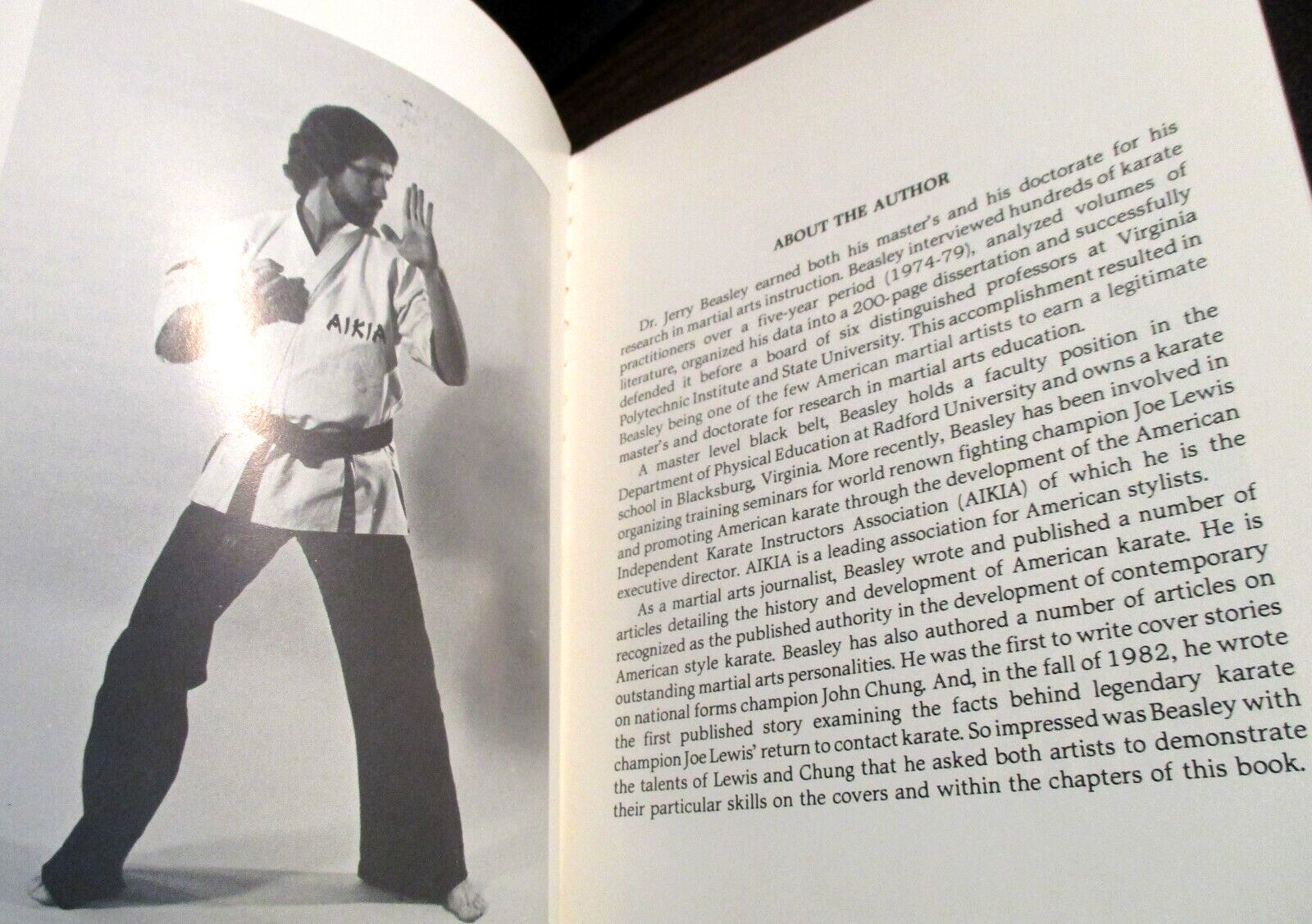 DEVELOPMENT OF AMERICAN KARATE, HISTORY & SKILLS, Jerry Beasley, 1983, 75 pages+