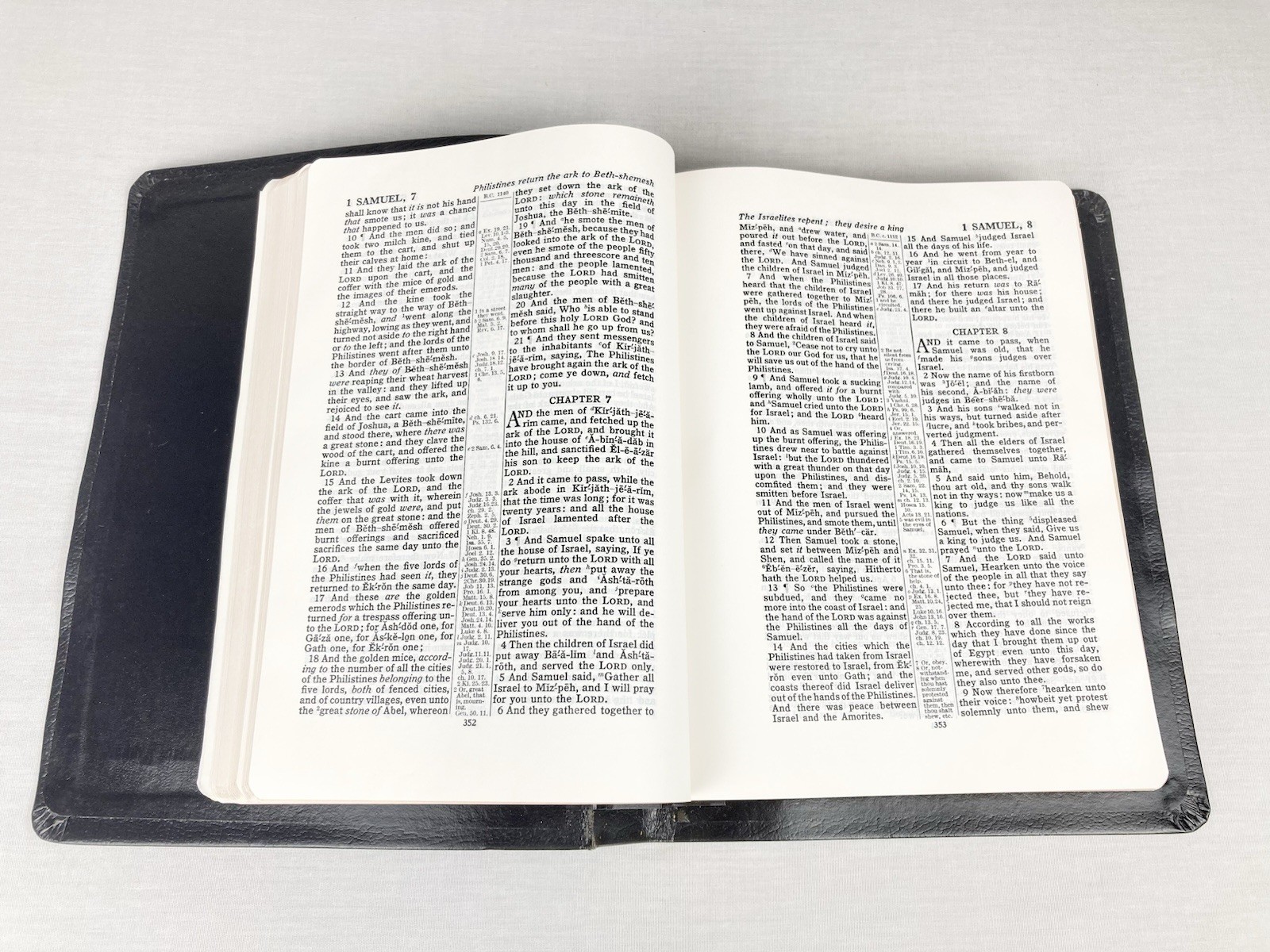 WORLD PUBLISHERS LOOSE LEAF KJV HOLY BIBLE CENTER COLUMN BONDED LEATHER RARE HTF