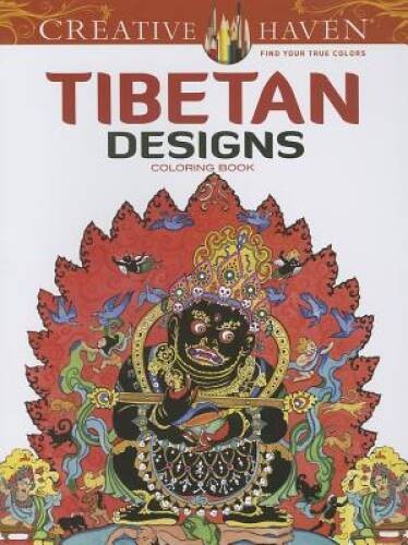 Creative Haven Tibetan Designs Coloring Book (Adult Coloring) – Paperback – GOOD