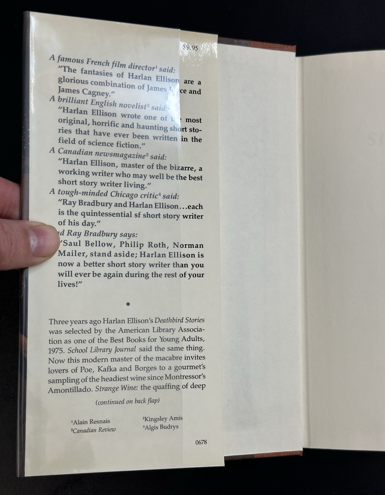 Strange Wine ~ Harlan Ellison ~ First Edition 1st Printing ~ Hardcover ~ Signed