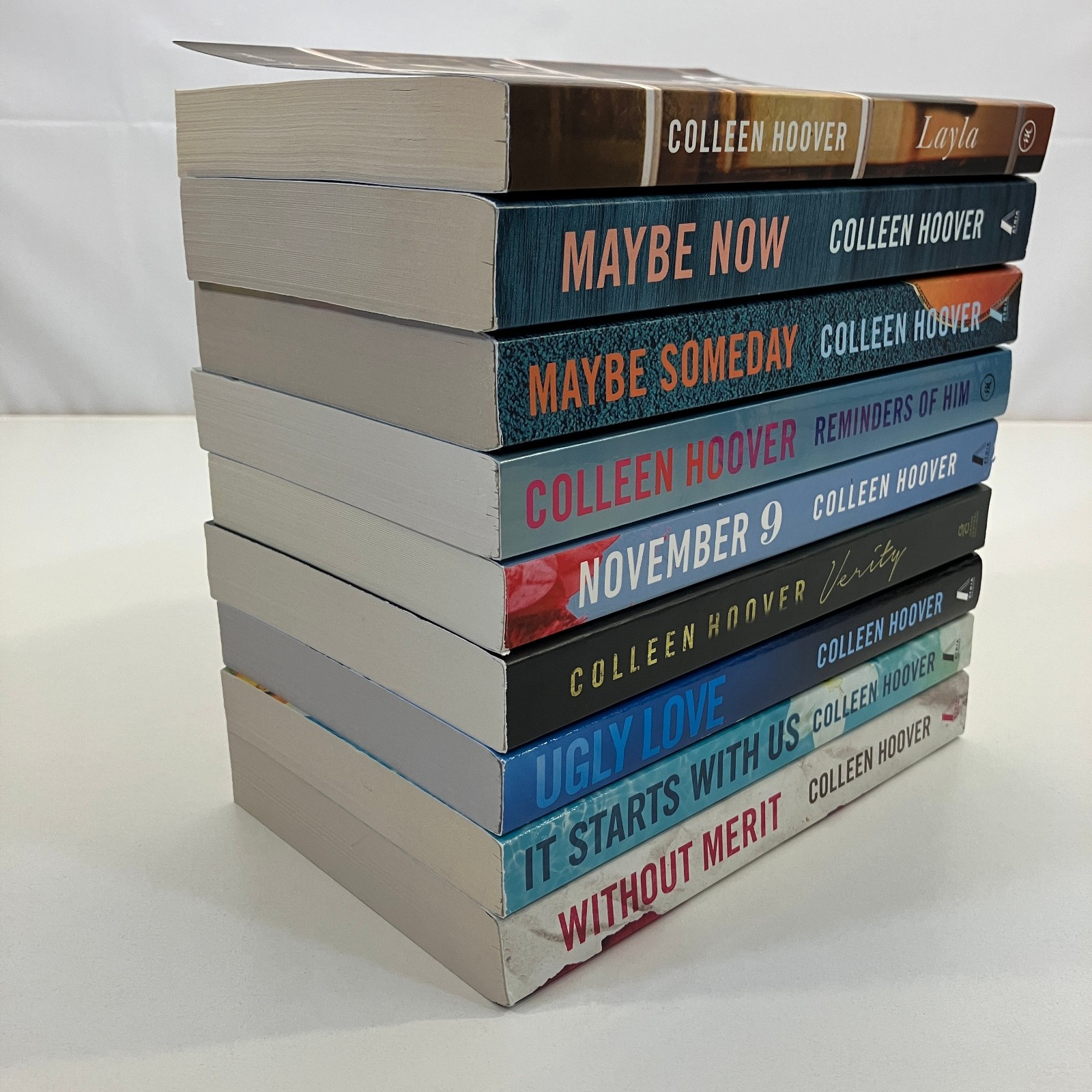 Colleen Hoover Romance Fiction 9 TPB Novels Lot Maybe Now Someday Ugly Love