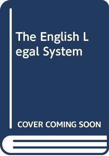 The English Legal System By Jacqueline Martin