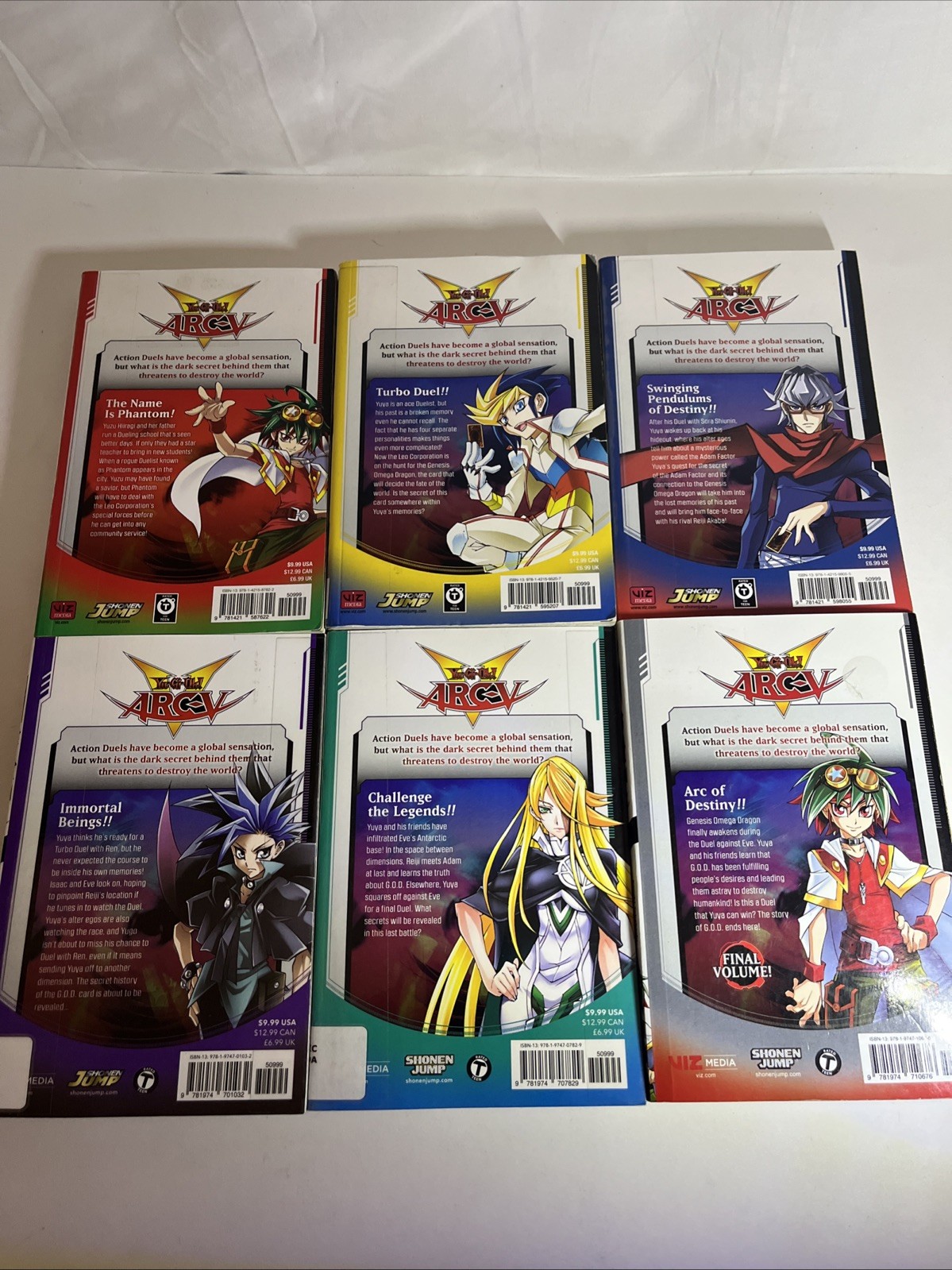 VIZ Media Yu-Gi-Oh! ARC-V Manga Vol 1 2 3 4 6 7 Paperback Set NO CARDS