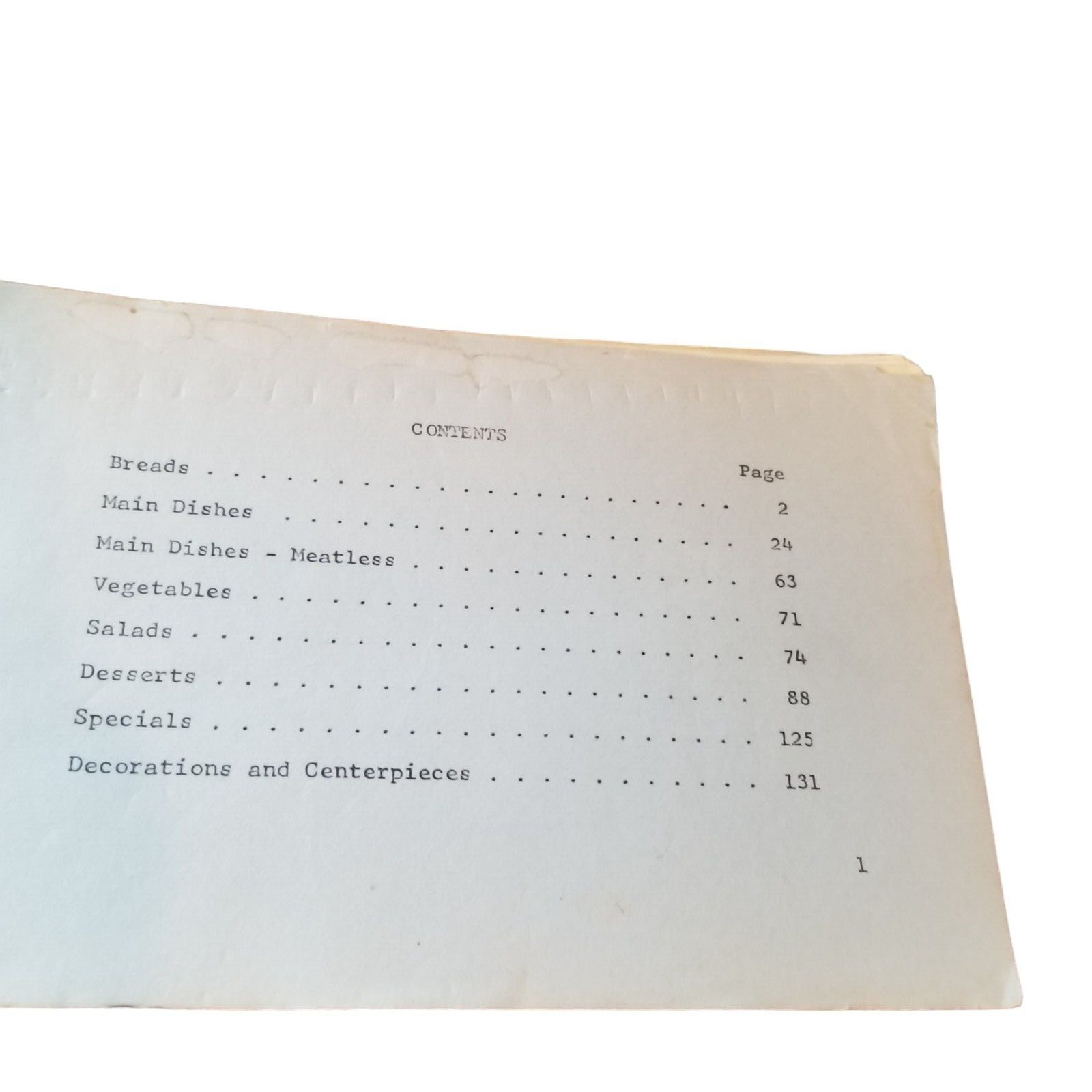 Vintage Cook Book Hand Typed Recipe Scrapbook Hand tied Binding 136 Pages Meals
