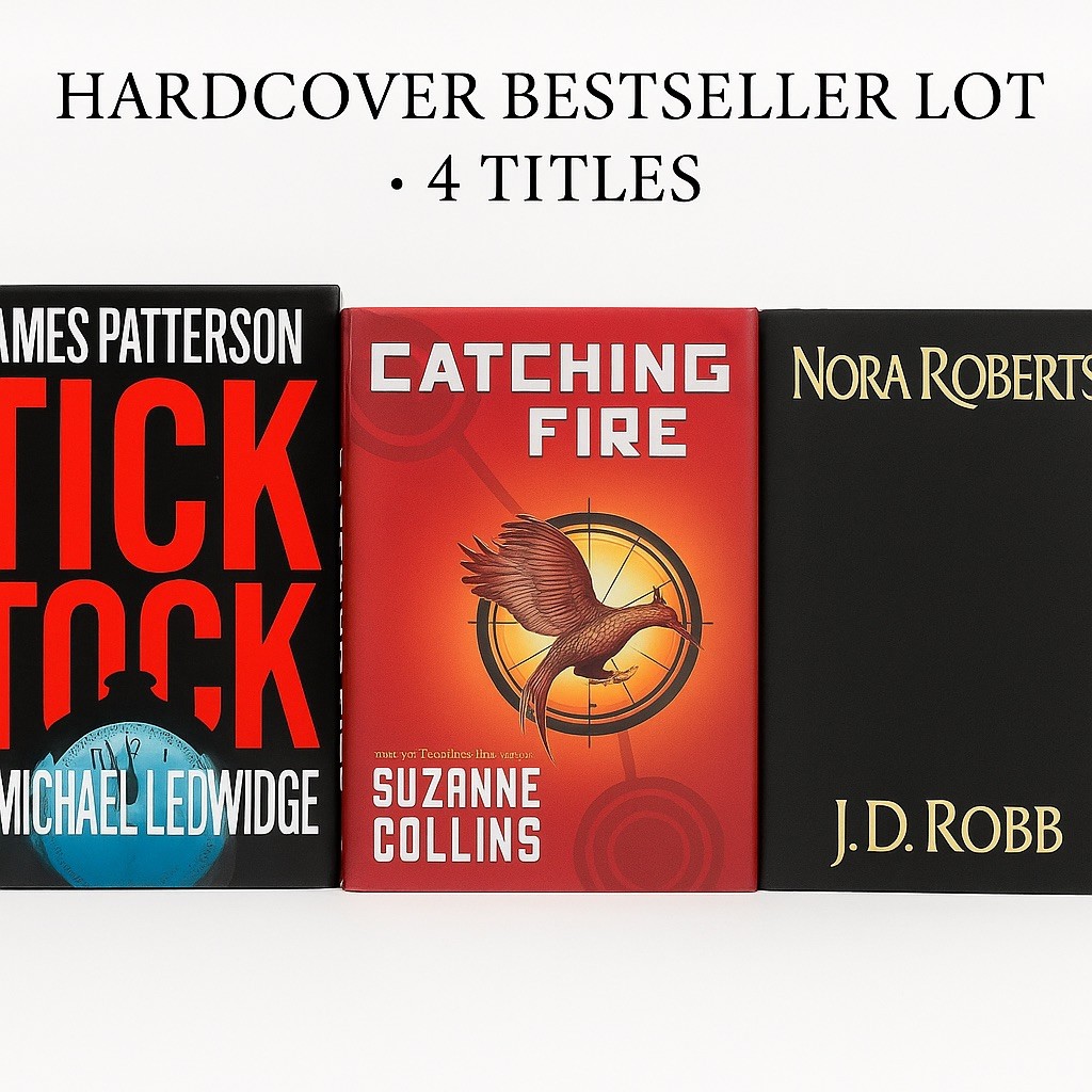 Lot of 4 Hardcover Books –Dan Brown,Suzanne Collins, JamesPatterson,Nora Roberts