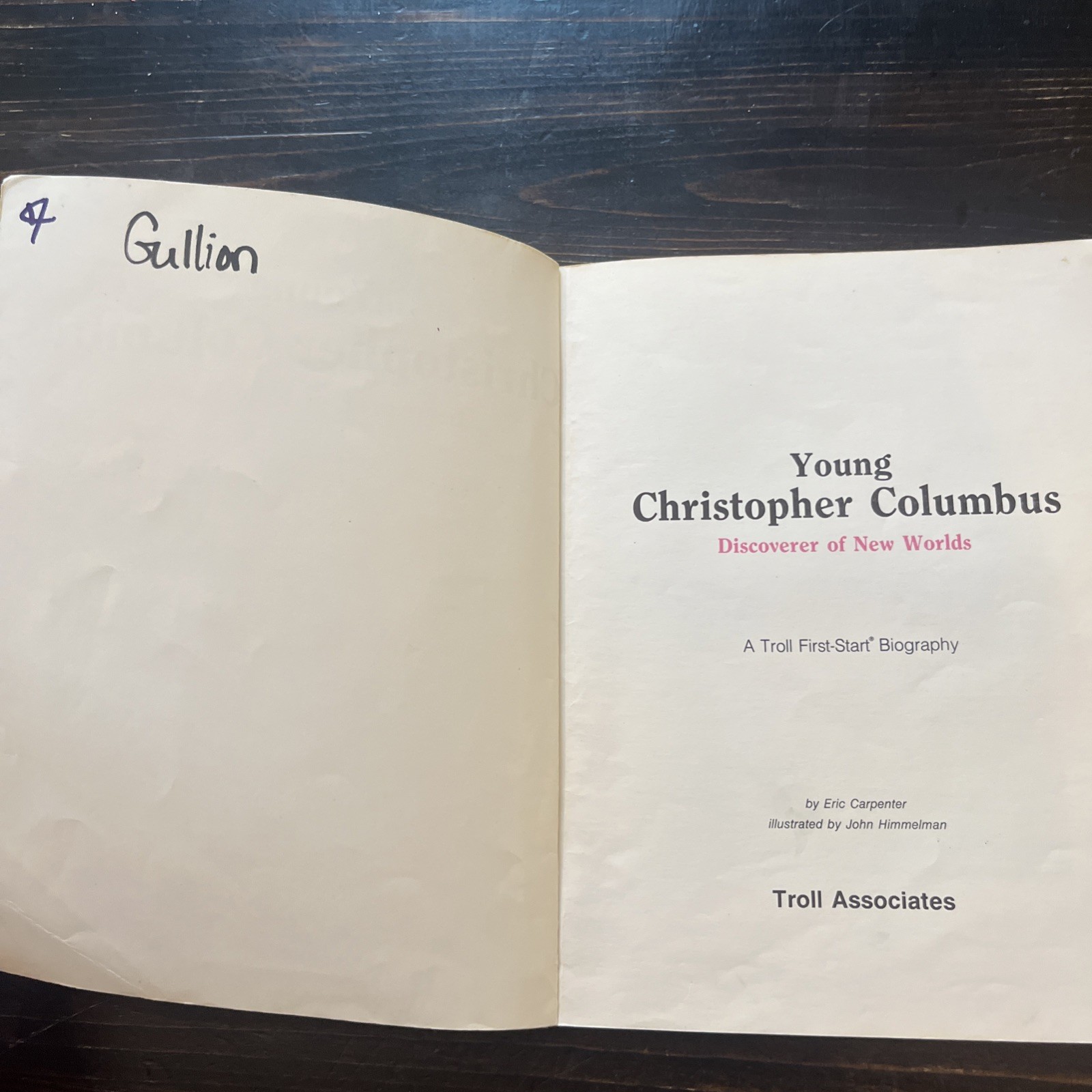 Lot Of 3 Vintage Christopher Columbus Picture Books Biography, Class Library
