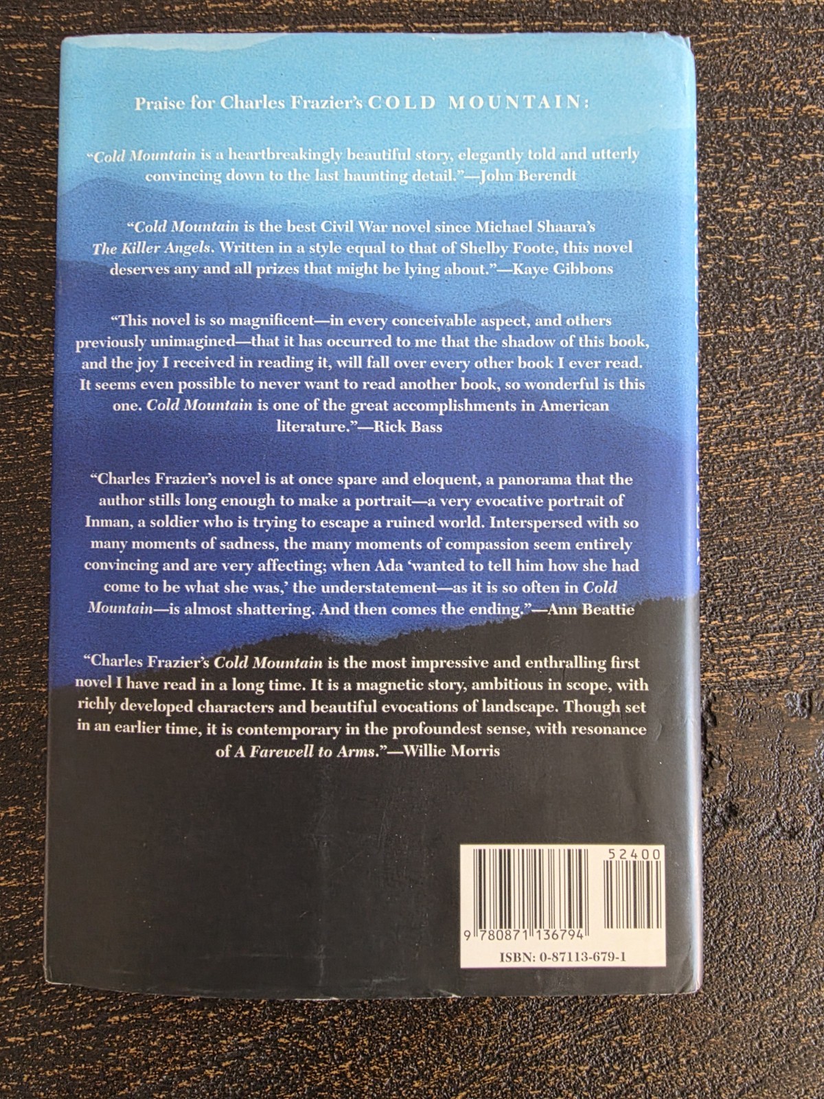 Cold Mountain A Novel Charles Frazier 1997 Hardcover VG