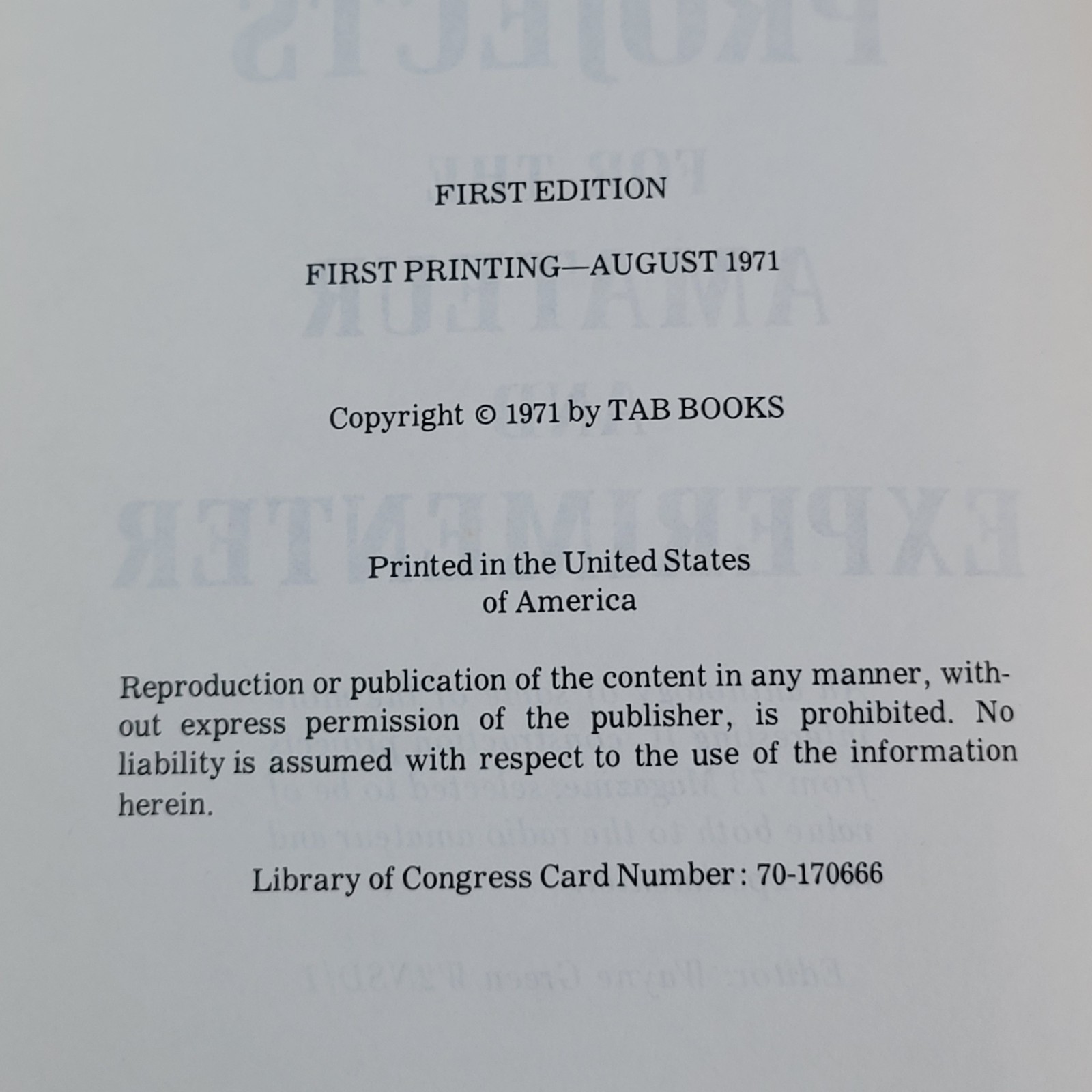 IC Projects for the Amateur and Experimenter Wayne Green Tab Books No 568 HB