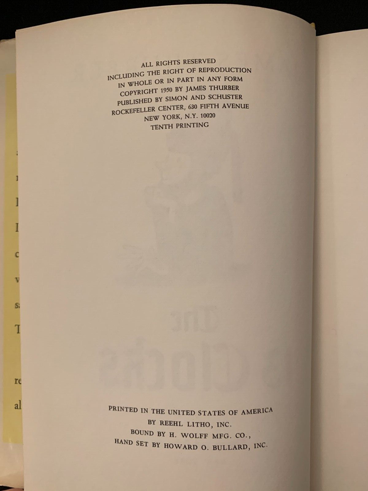 1st edition, 10th printing! The 13 Clocks by James Thurber 1950 HCDJ Very good