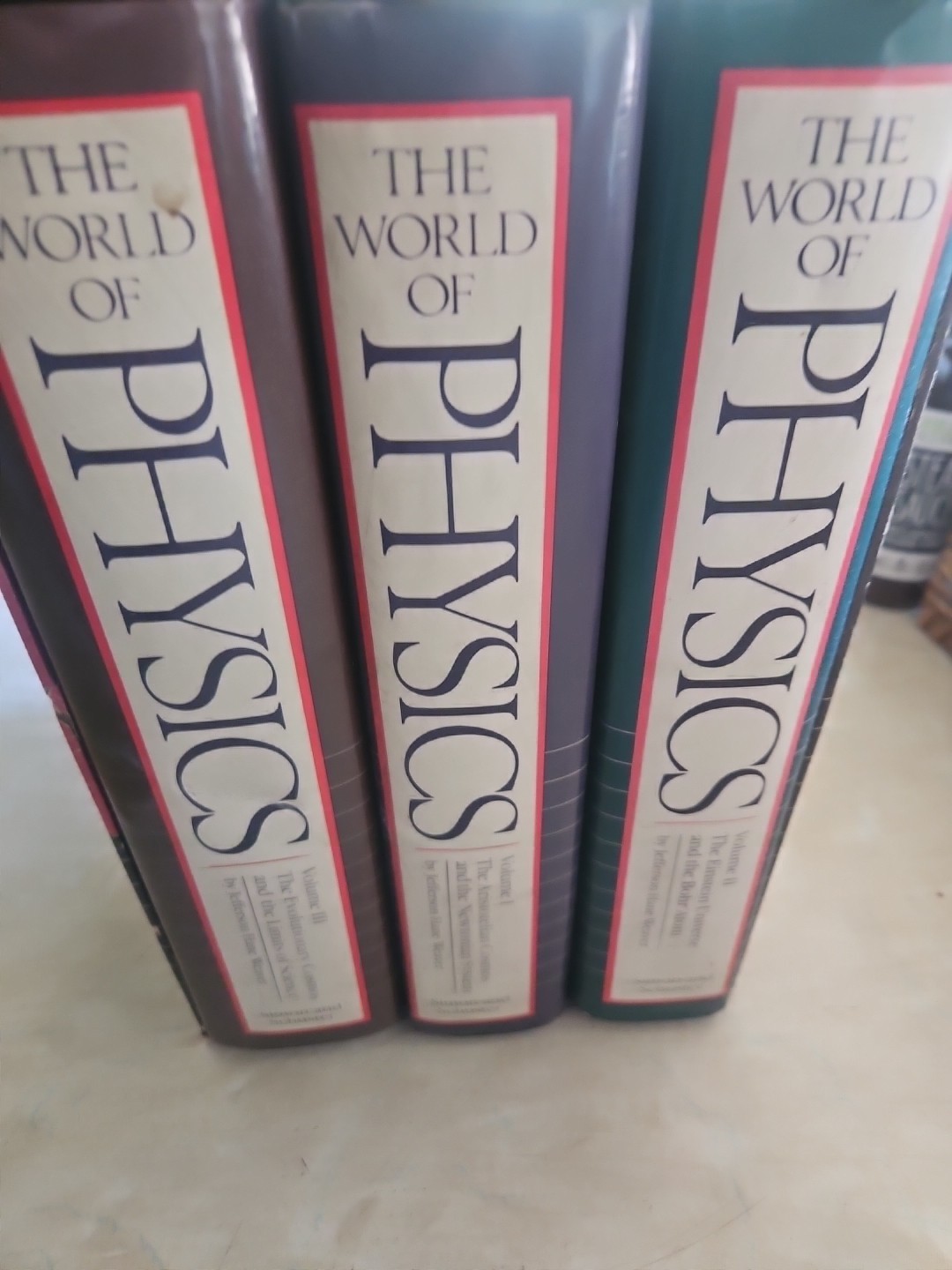 Jefferson Hane Weaver THE World Of Physics 3 Vol Set 1st Ed HC DJ VG Cond H1