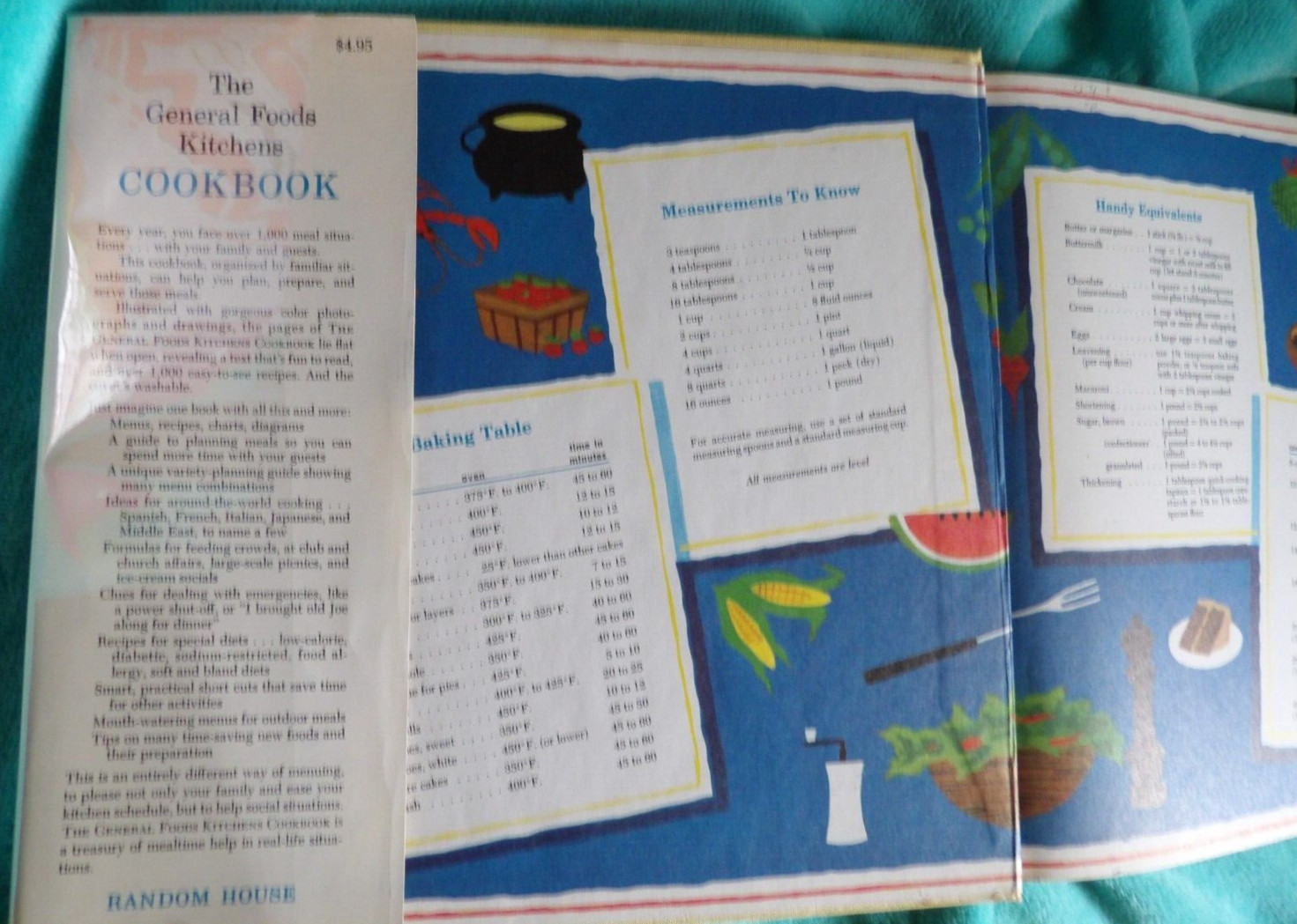 1959 The General Foods Kitchens Cookbook 436 pages 1st Print with Dust Jacket
