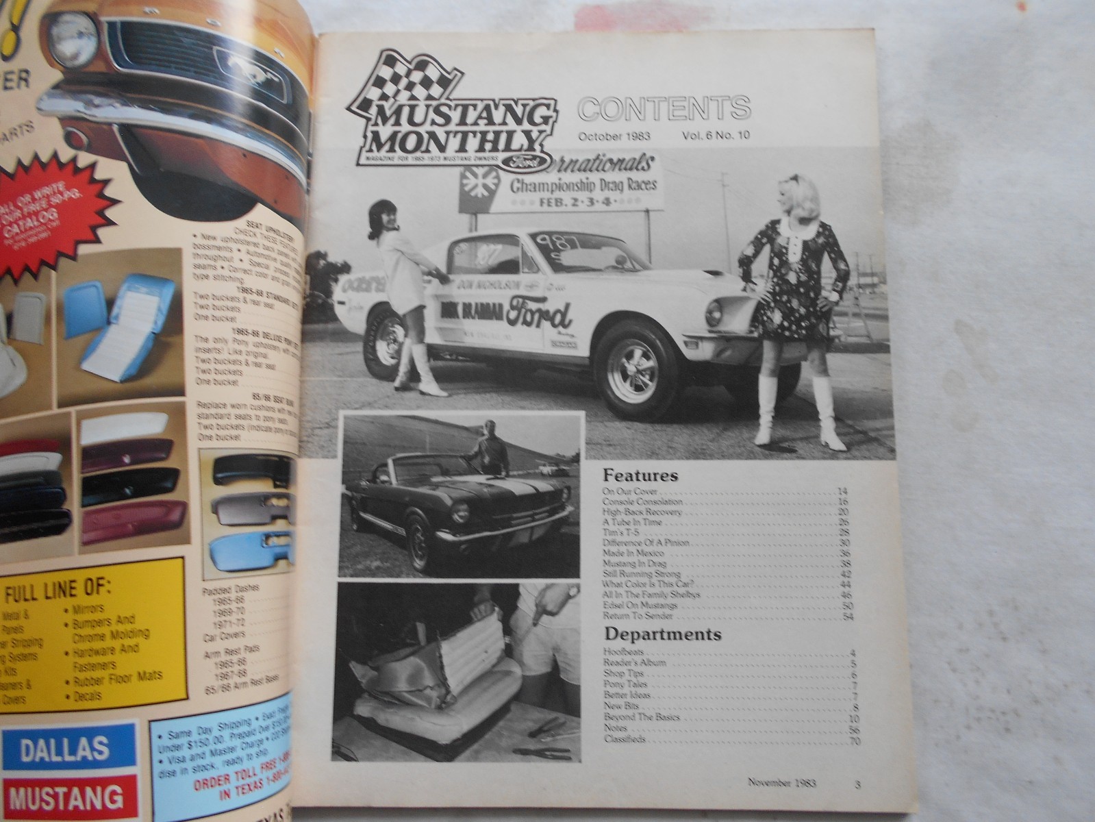 MUSTANG MONTHLY Magazine-NOVEMBER,1983