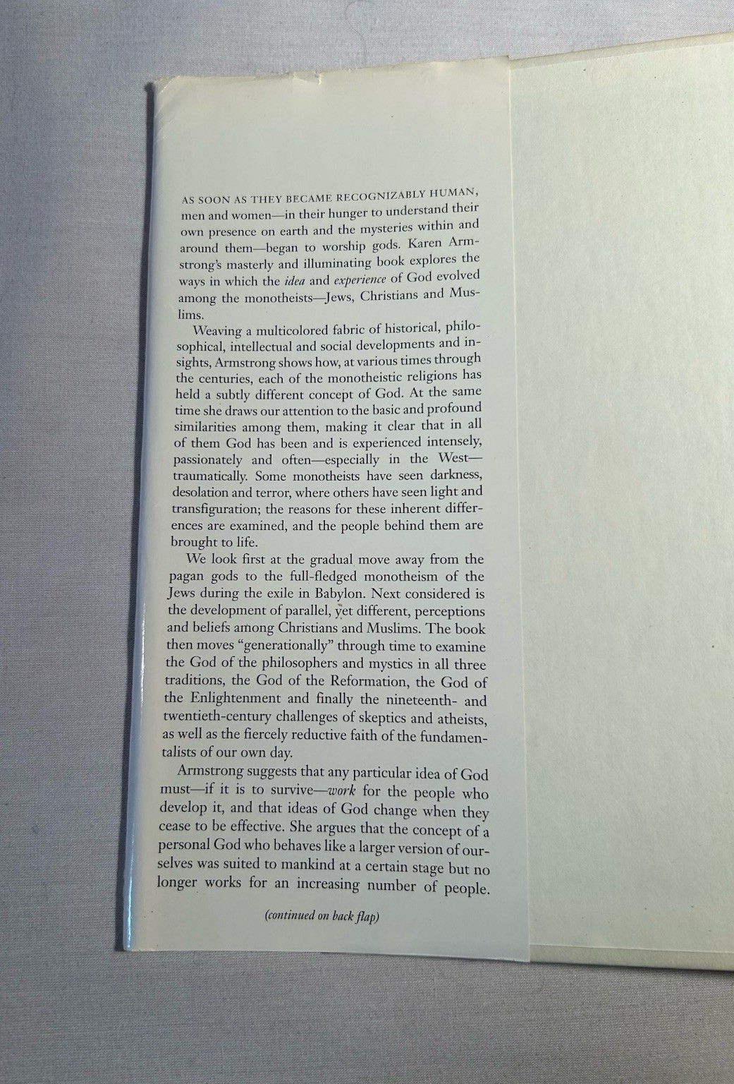 A History of God Hardback Book Karen Armstrong Judaism Christianity Islam 1994