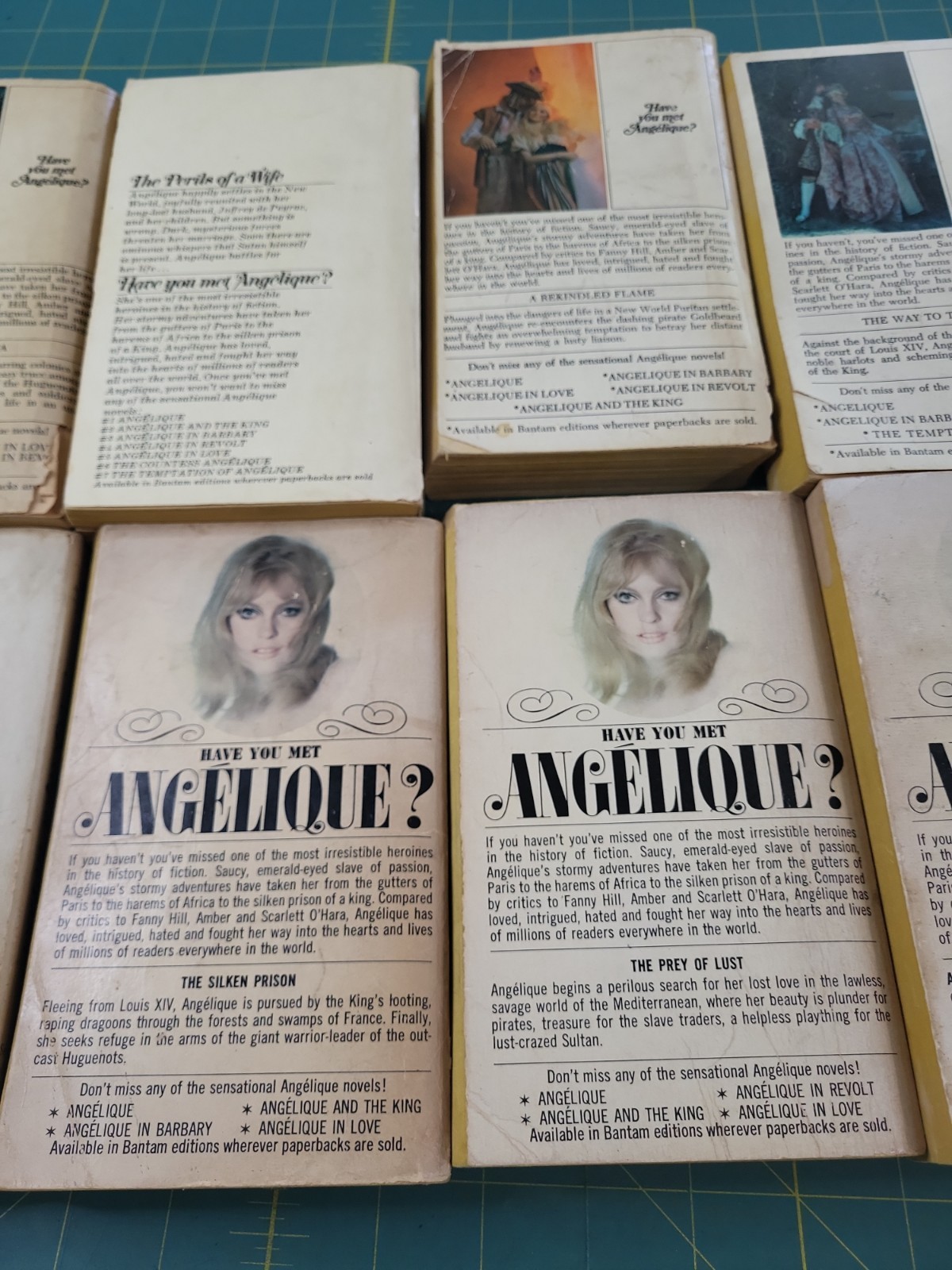 Lot Of 8 Sergeane Golon Pb Books Angelique “SEE PHOTOS”