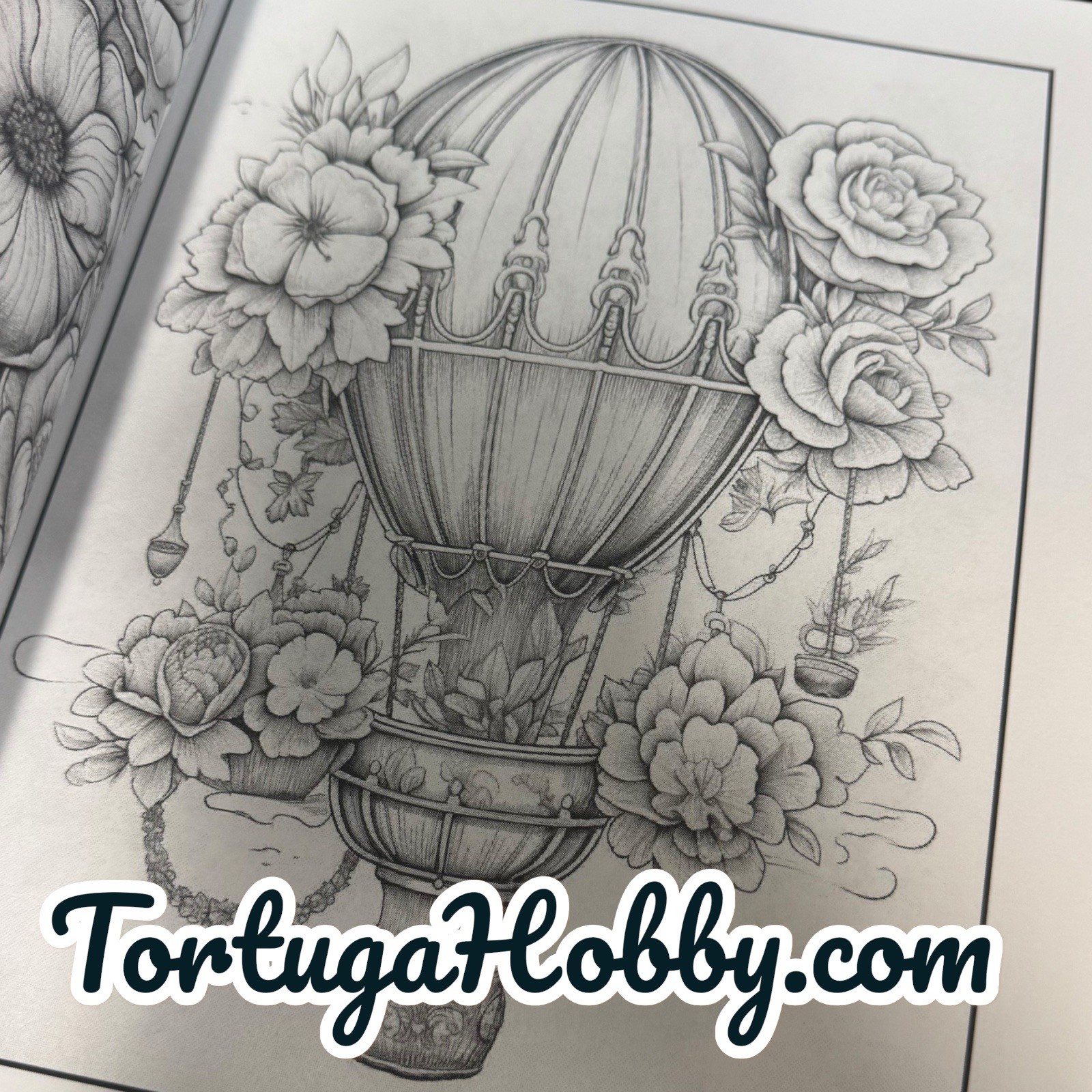 Hot Air Balloons & Boquets – Coloring Book. 100+ Pages.