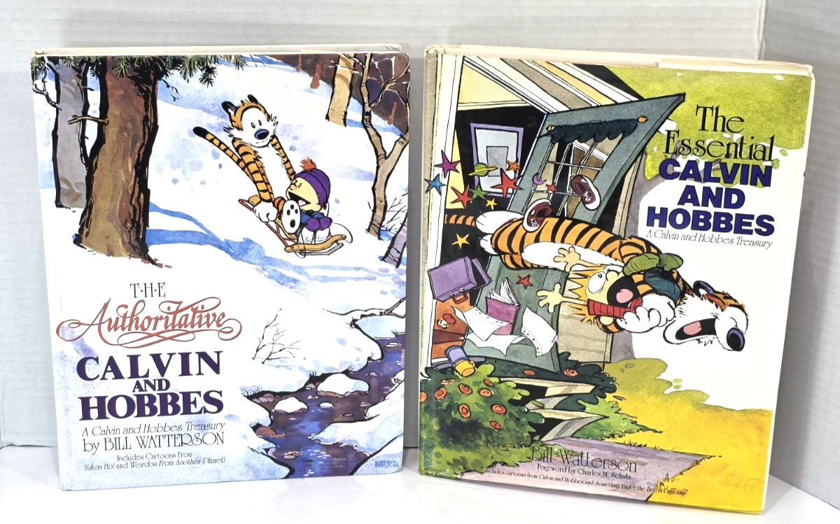 Lot of 2 Calvin and Hobbes Hardcover Books Bill Watterson