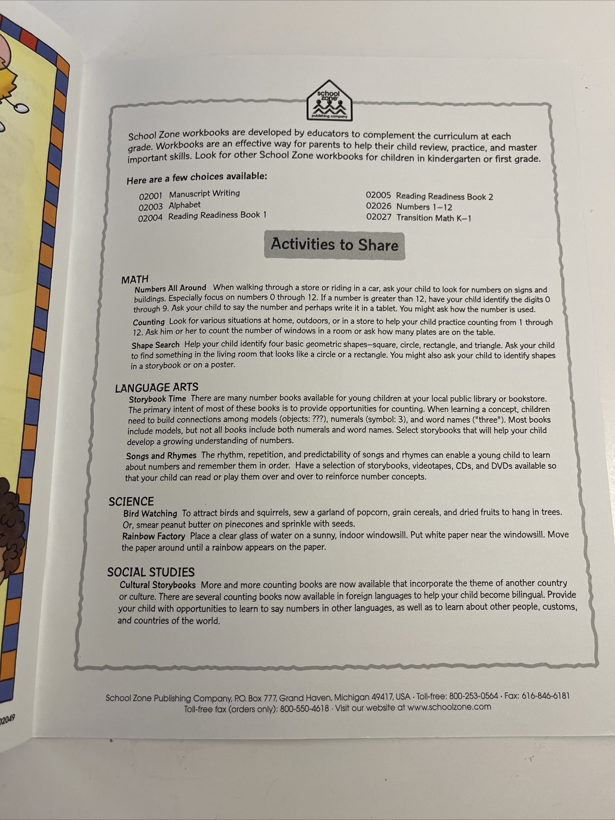 Math Readiness K-1 by Joan Hoffman (2002, Trade Paperback, Revised…