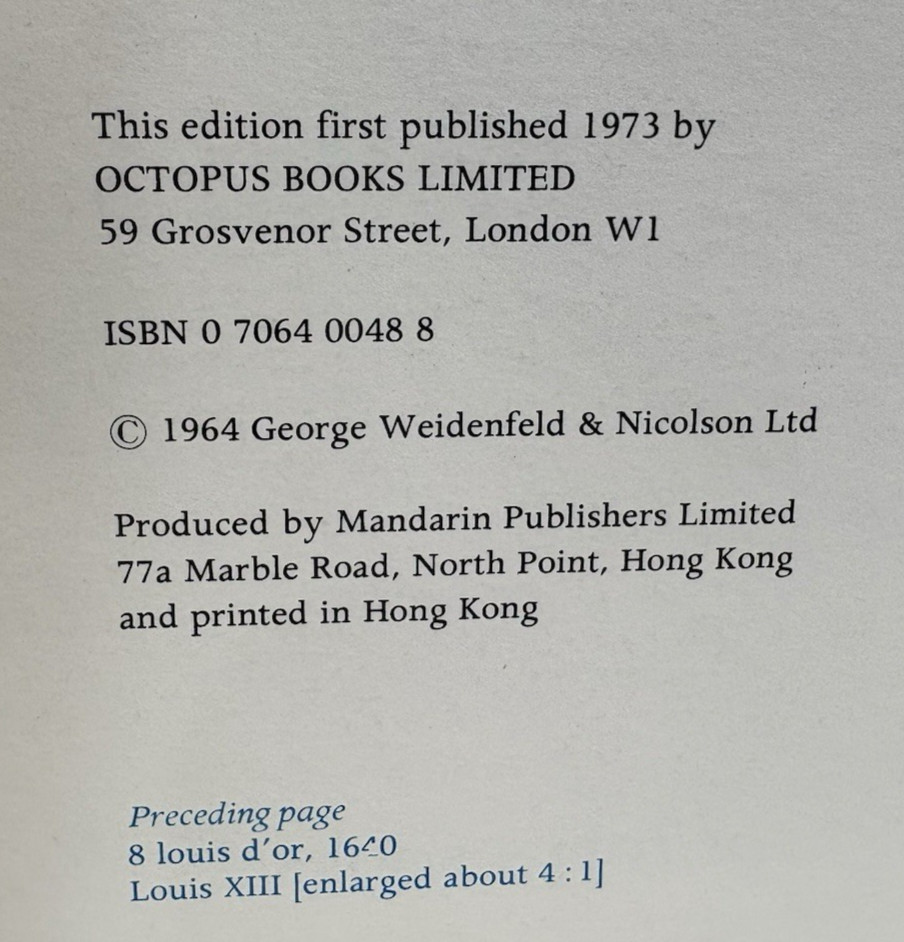 Coins by John Porteous, 183 Illustrations, 1983 Octopus Books