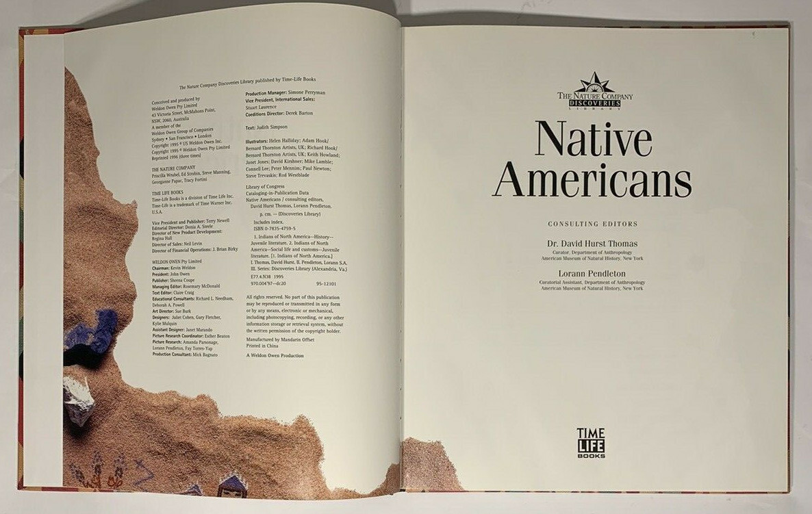 Nature Company Discoveries Library: Native Americans Judith Simpson Hardcover