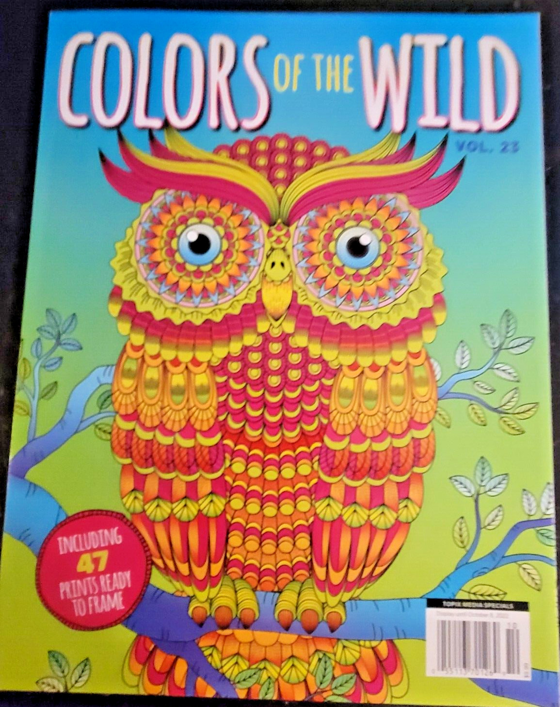 COLORS OF THE WILD Vol. 23 Adult Coloring Book With 47 Prints Ready To Frame!