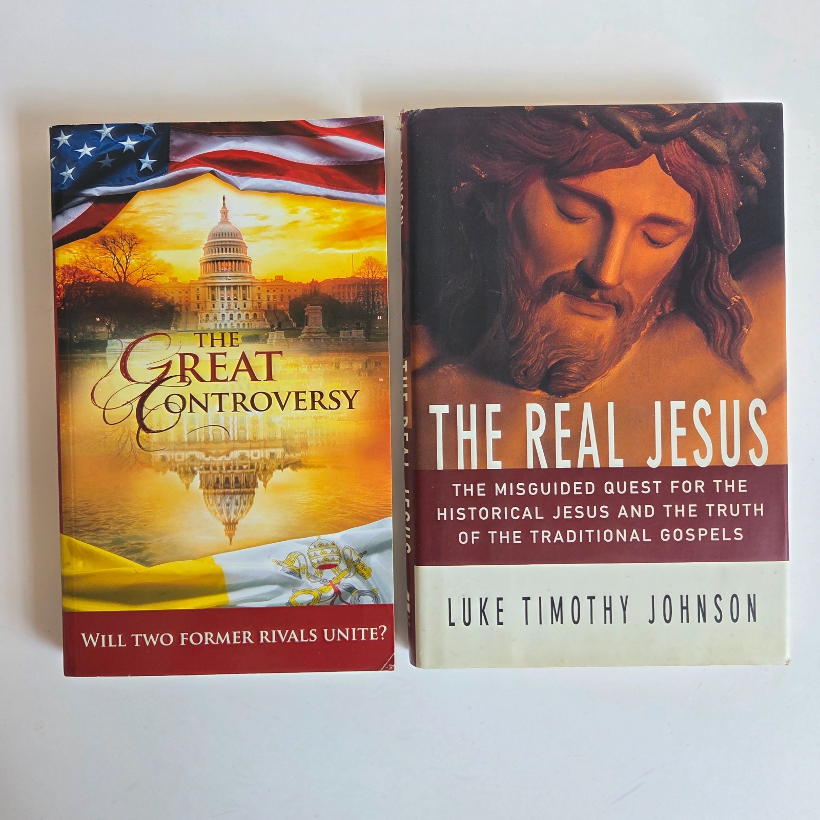 Religious Spiritual Books Lot (9) Holy Bibles, Great Controversy, Real Jesus + 4