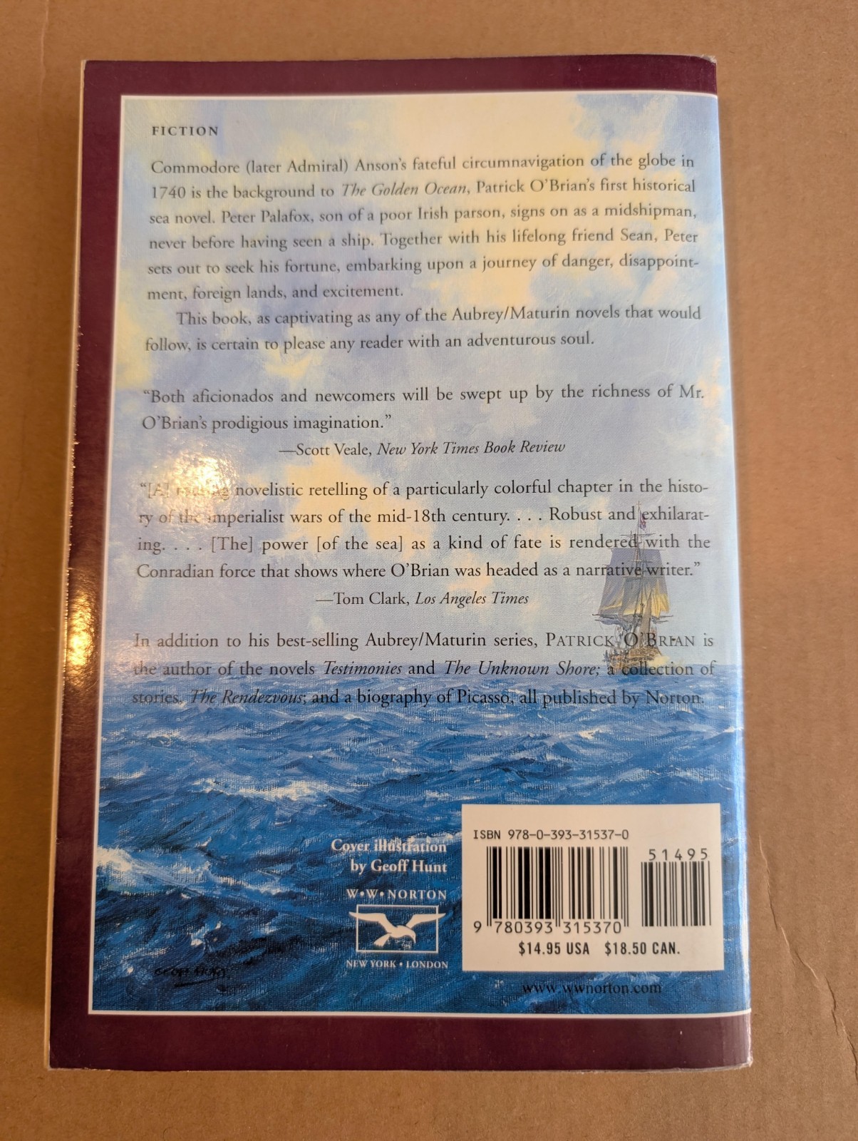 PATRICK O’BRIAN: GOLDEN OCEAN; UNKNOWN SHORE – 2 STANDALONE NOVELS
