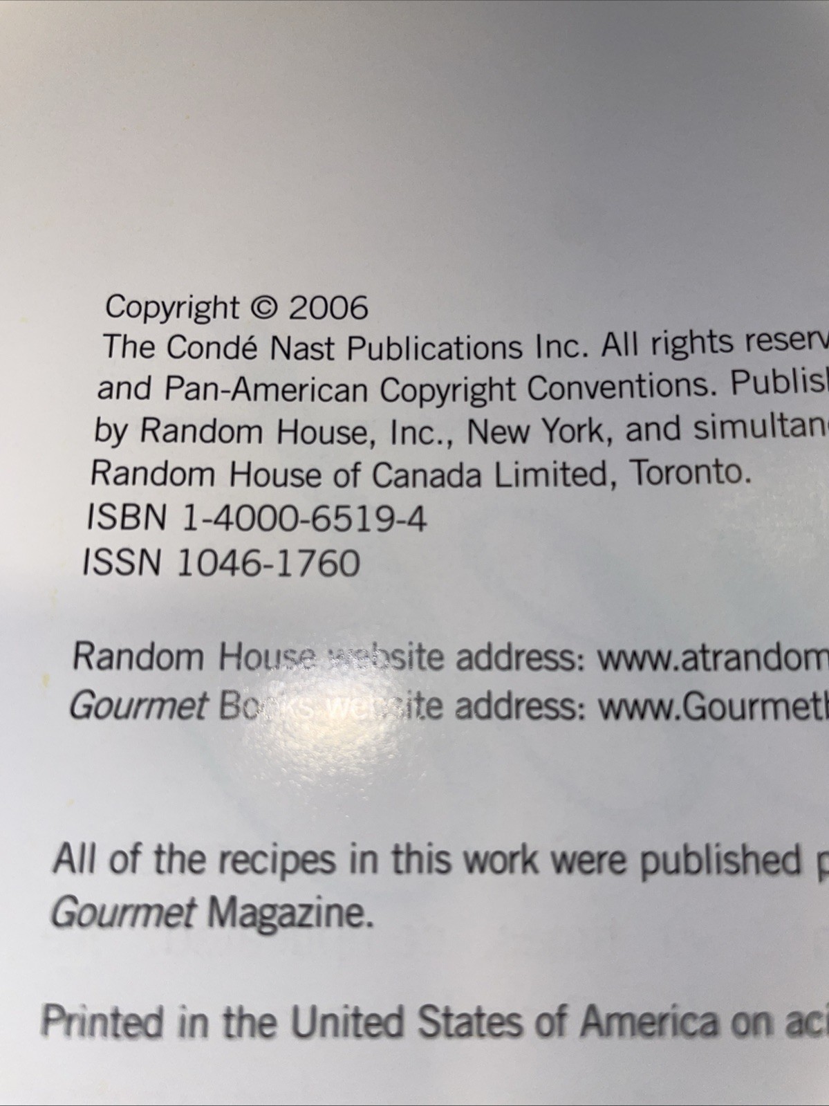 Tim’s Library of Cookbooks: The Best of Gourmet 2006