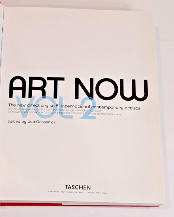 Art Now: Vol 2 The New Directory To 81 International Contemporary Artists SHELF